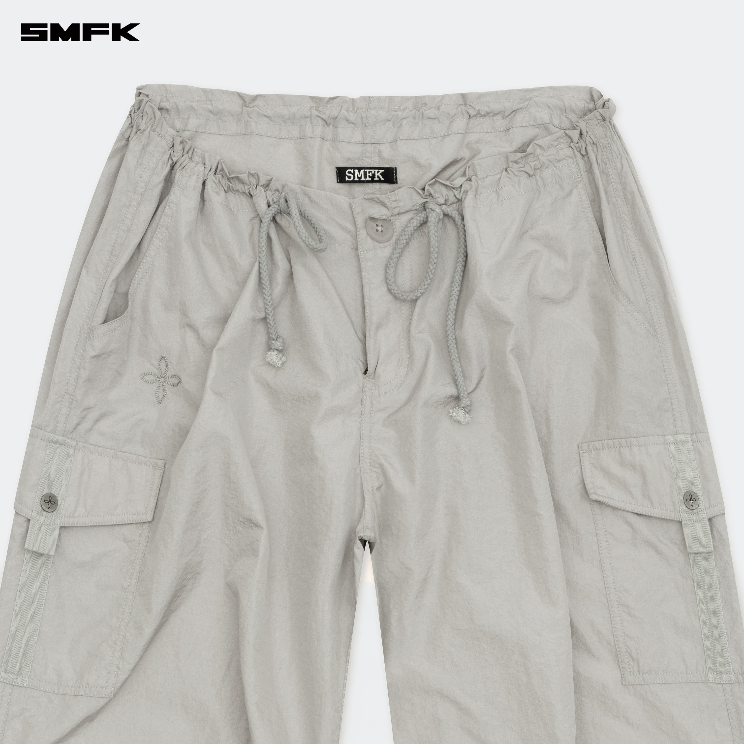 FUTURE Storm Hunting Loose Paratrooper Pants Silver