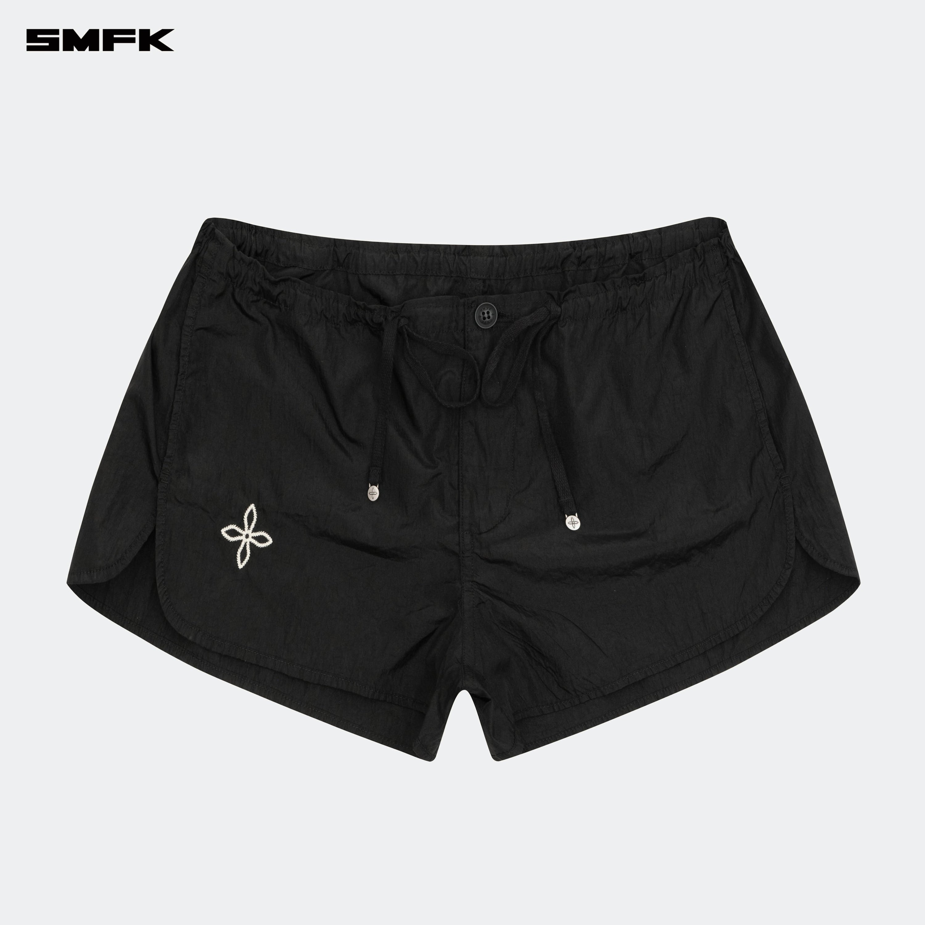 Ancient Myth Alloy Skin Low - Waist Jogging Shorts Black - SMFK Official