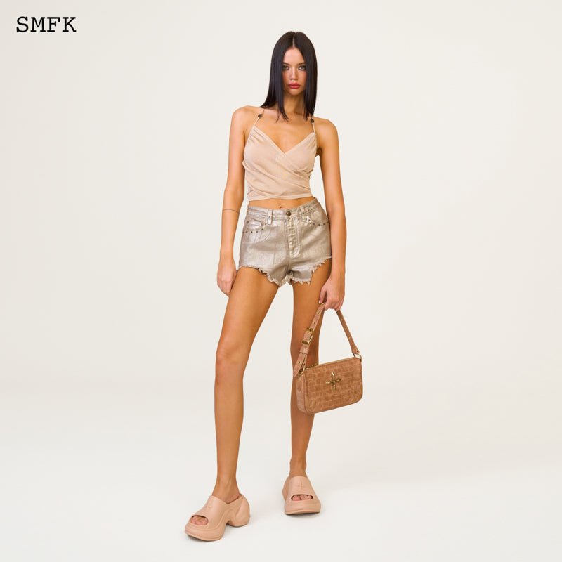 Ancient Myth Golden Snake Short Jeans - SMFK Official