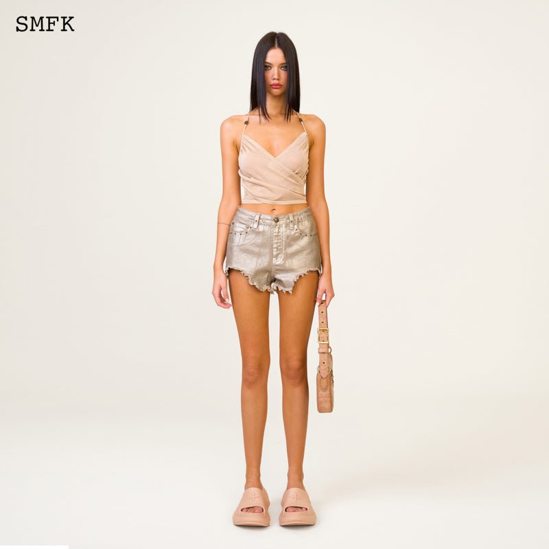 Ancient Myth Golden Snake Short Jeans - SMFK Official