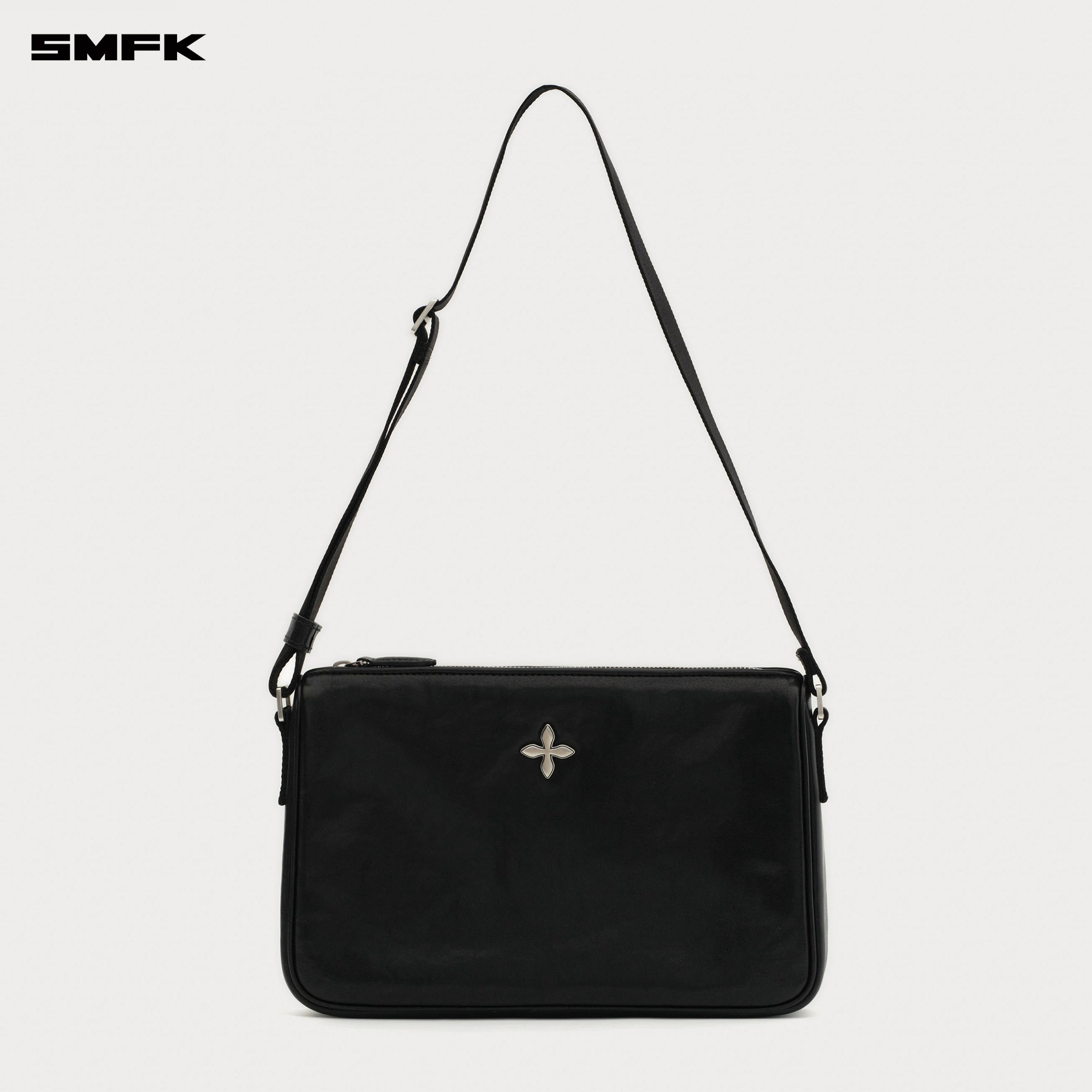 COMPASS BADGE Cross Badge Black Backpack (Medium) - SMFK Official