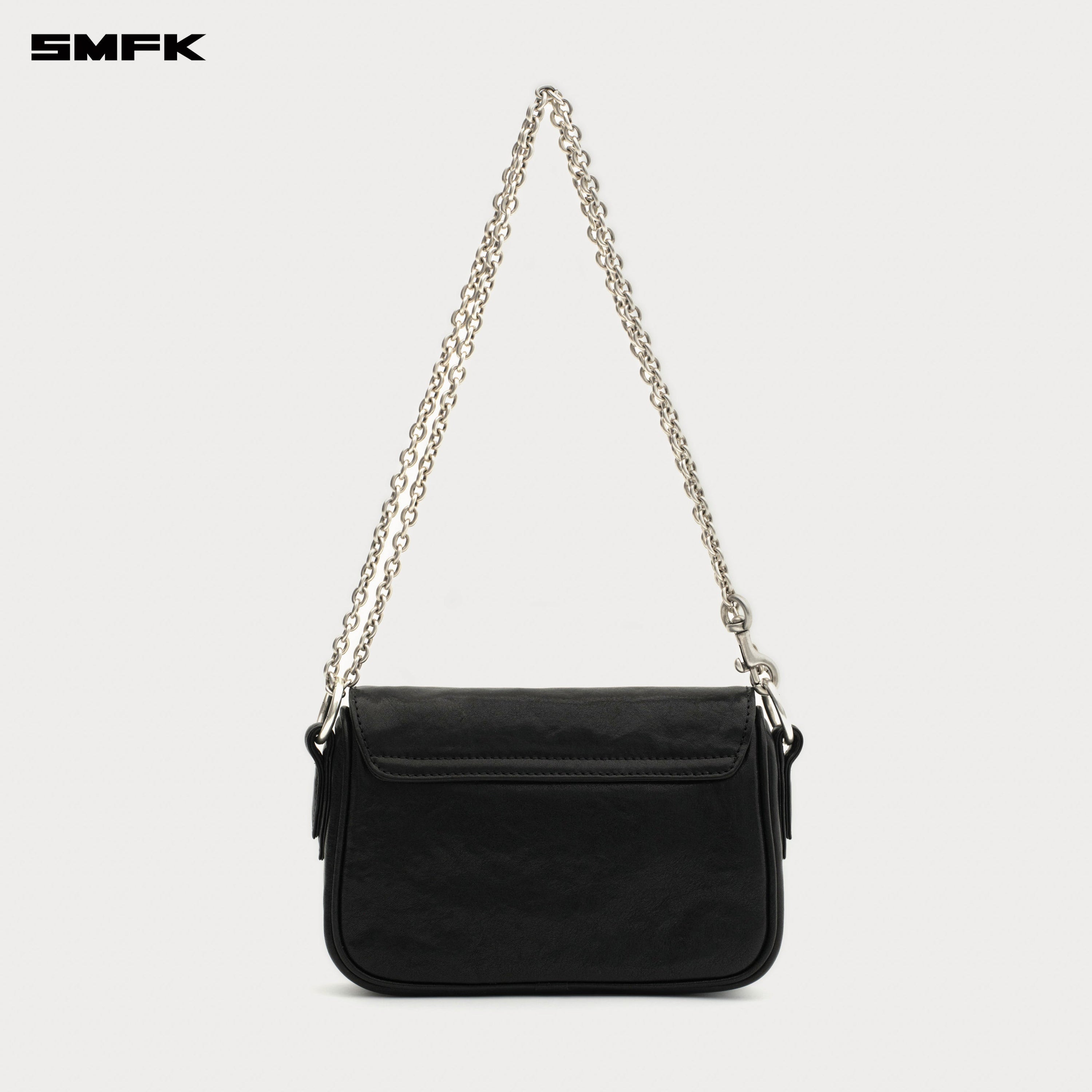 COMPASS BADGE Cross Badge Black Chain Bag (Small) - SMFK Official