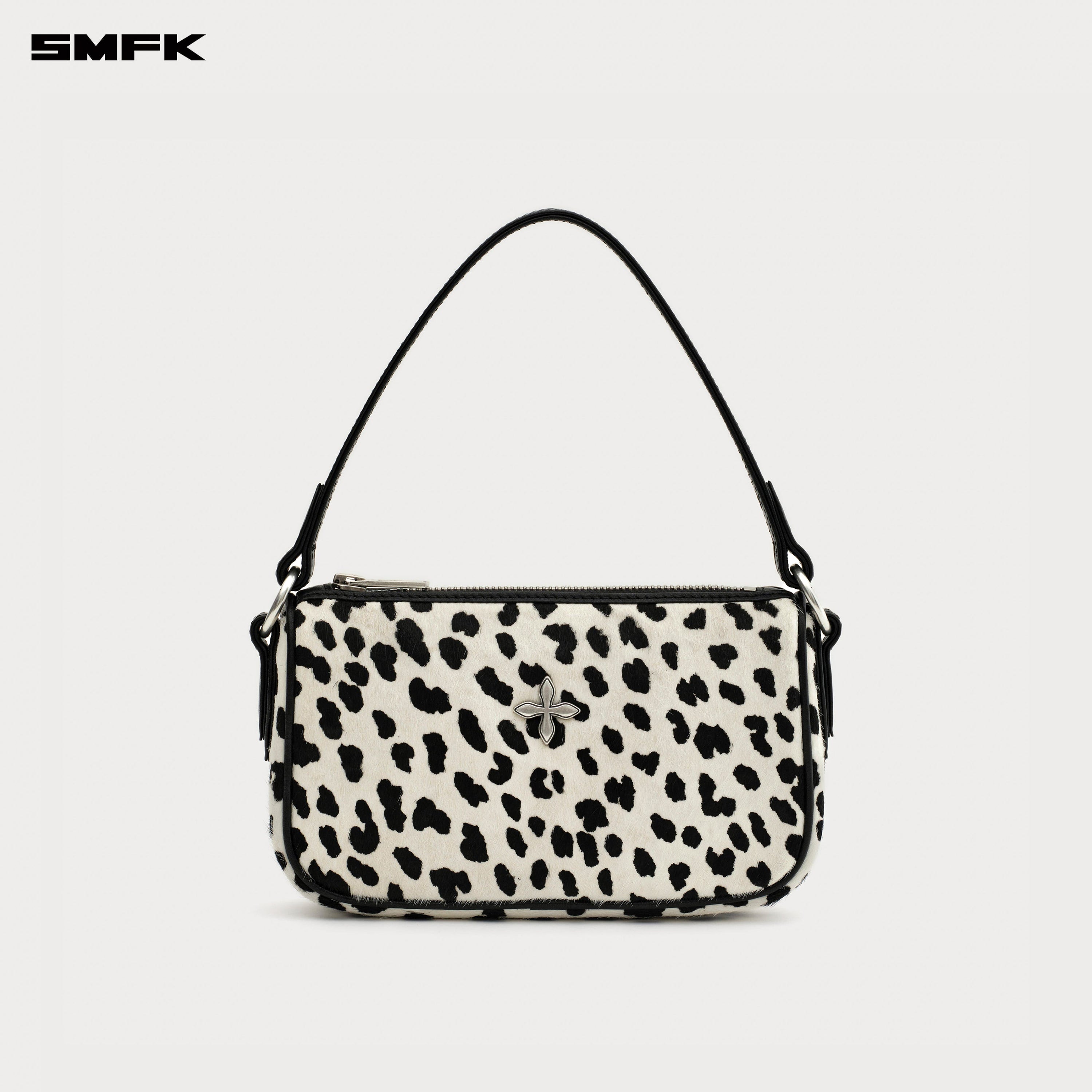 COMPASS BADGE Cross White Leopard Bag (Small) - SMFK Official