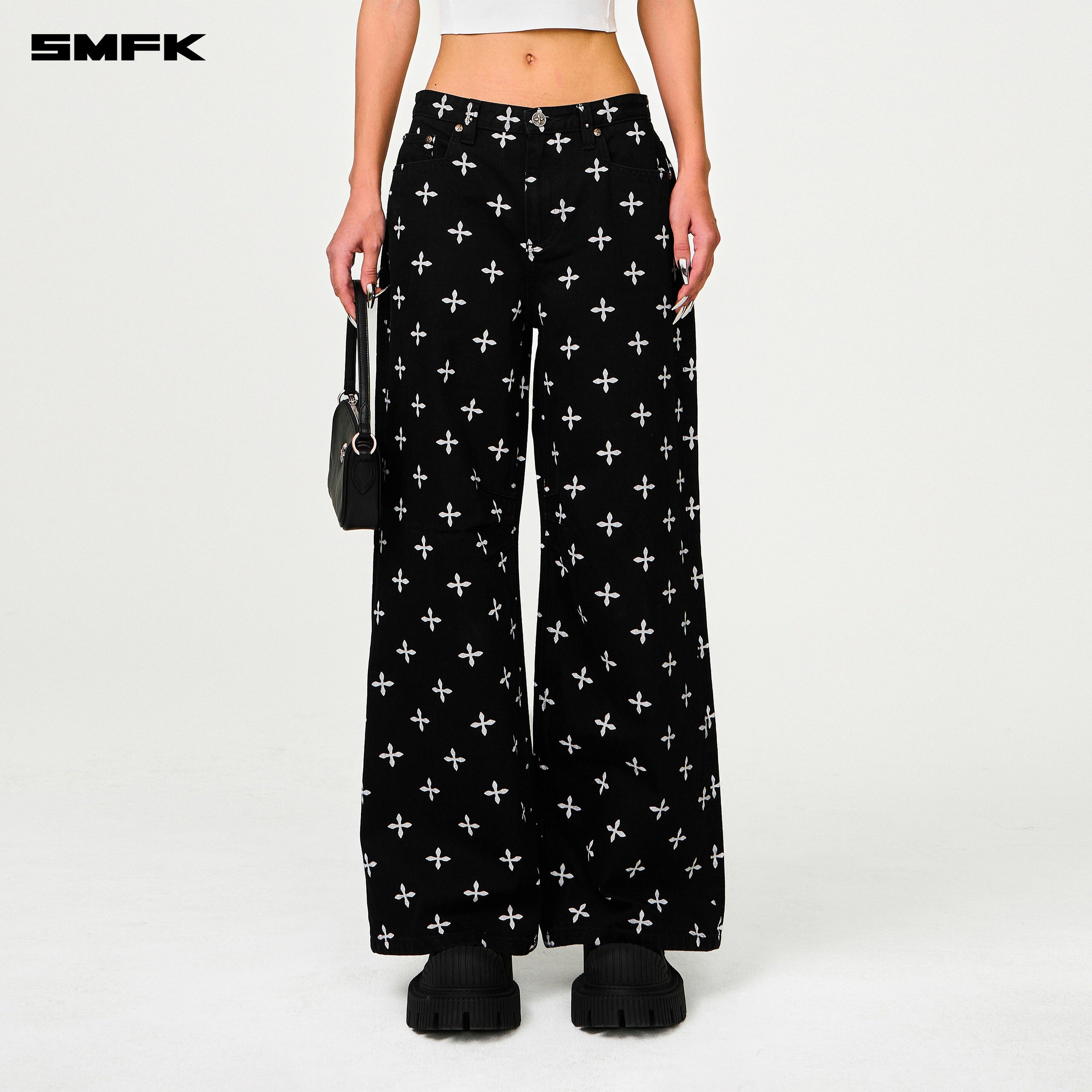 Compass Black Garden Classic Wide - Leg Jeans - SMFK Official