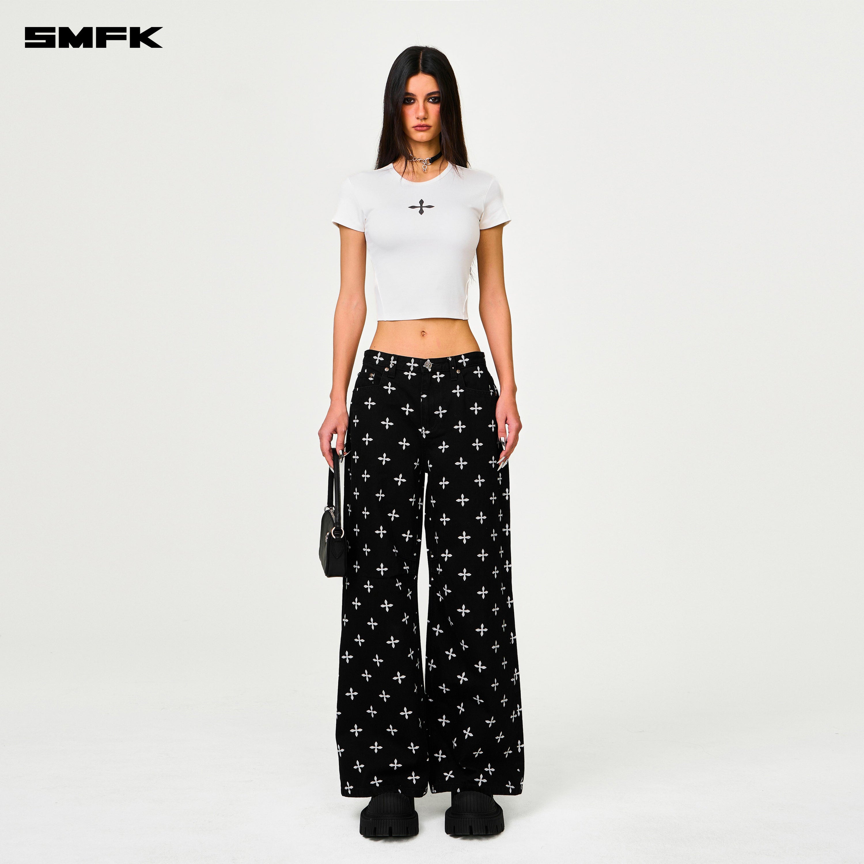 Compass Black Garden Classic Wide - Leg Jeans - SMFK Official