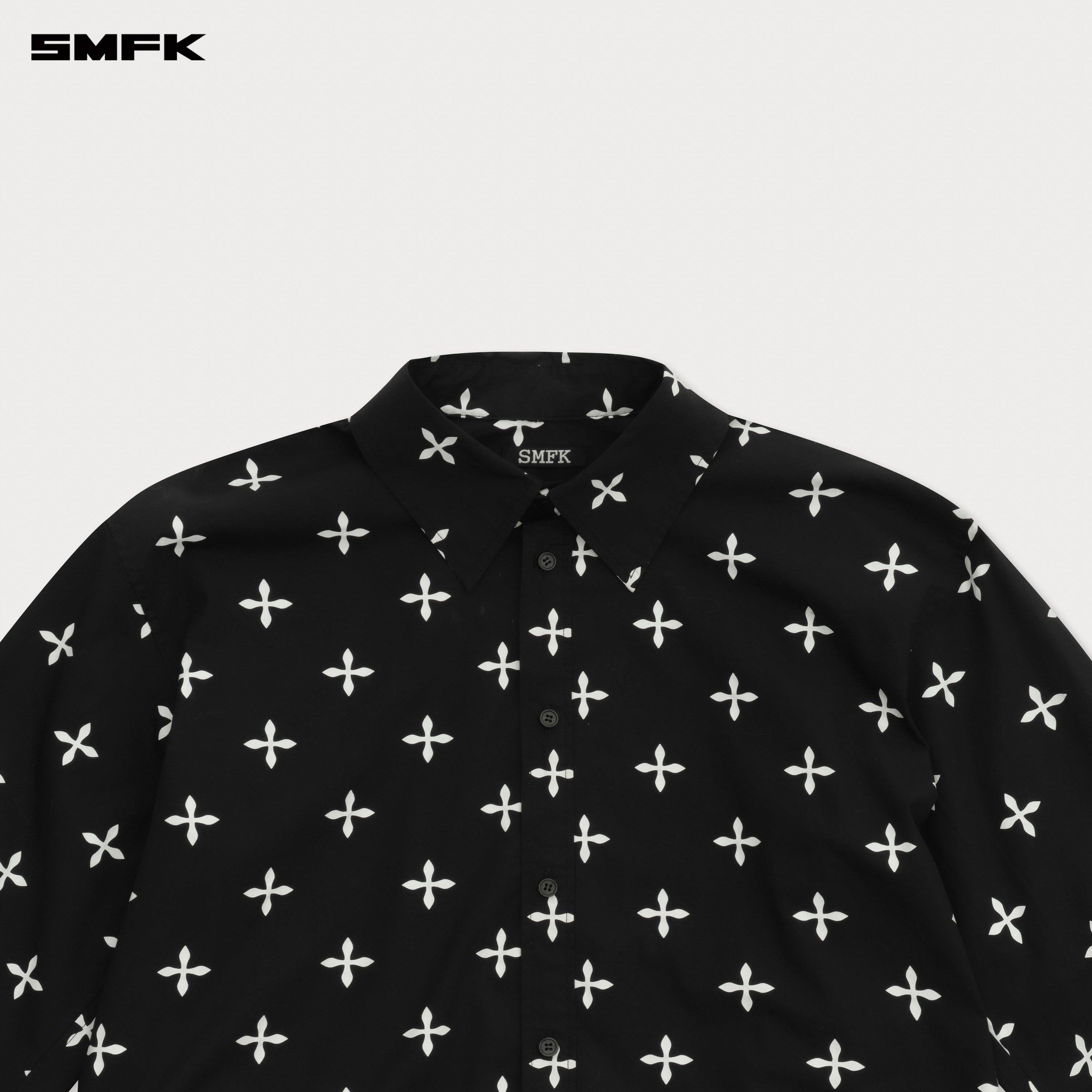 Compass Black Garden Oversize Shirt - SMFK Official