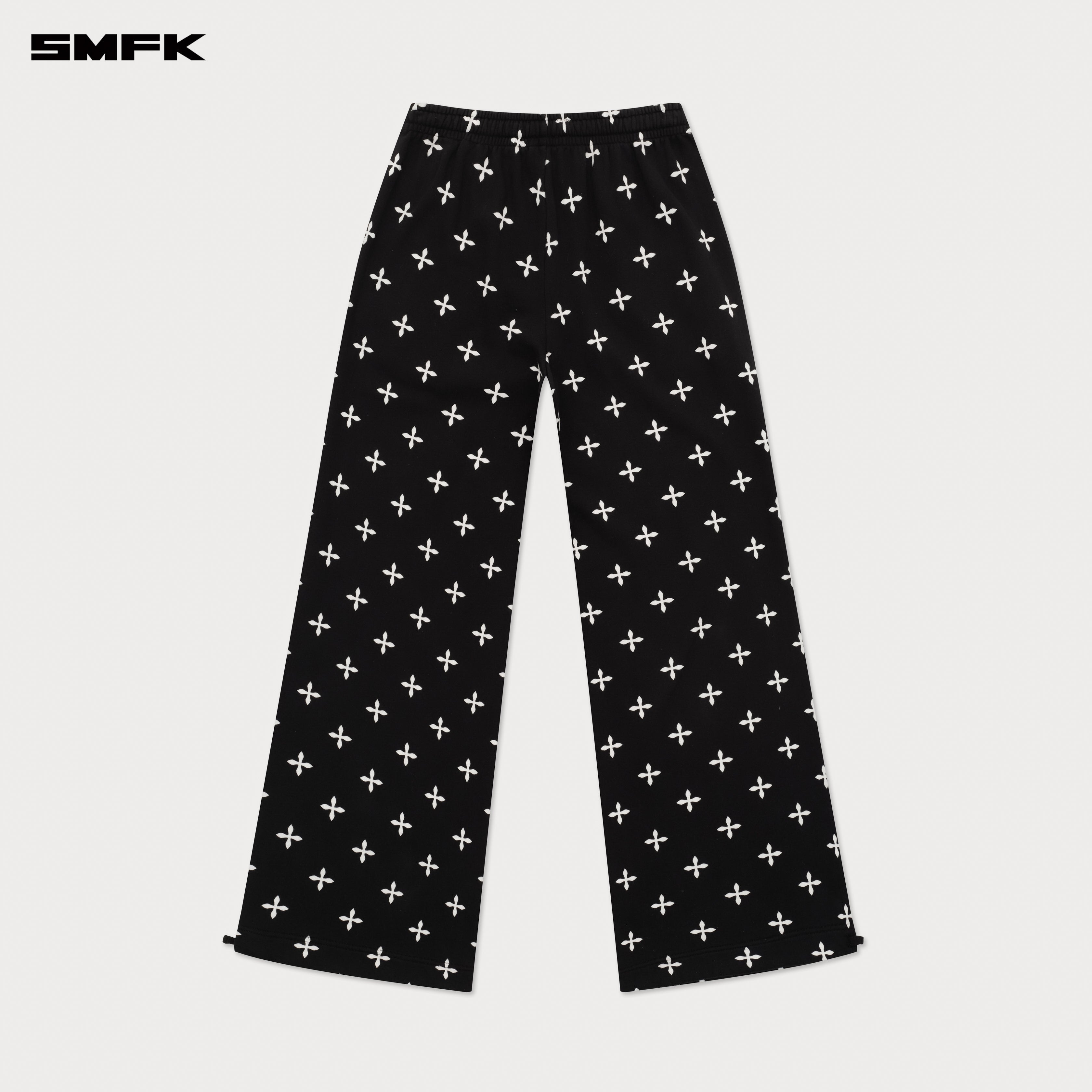 Compass Black Garden Wide-Leg Track Pants – SMFK Official