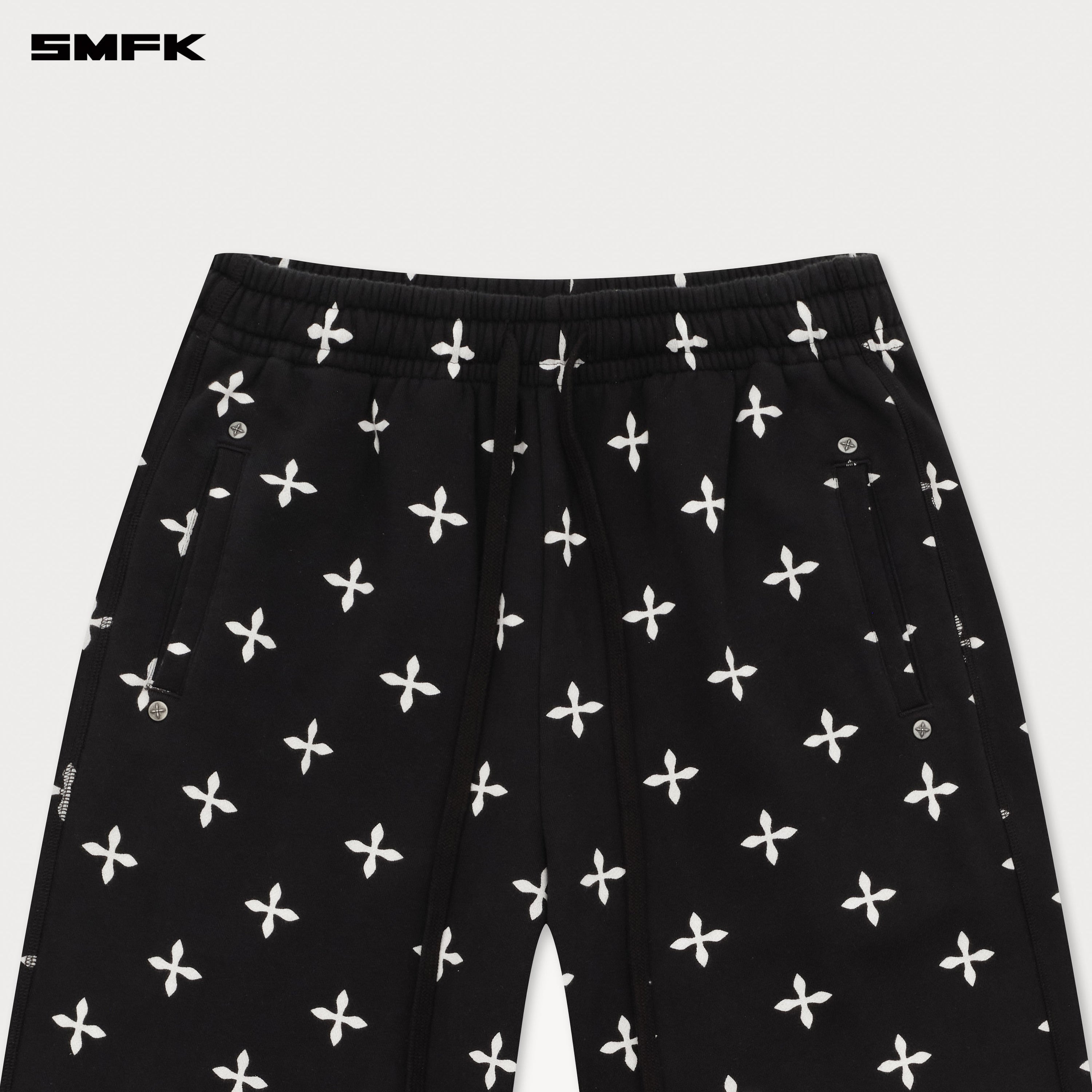 Compass Black Garden Wide - Leg Track Pants - SMFK Official