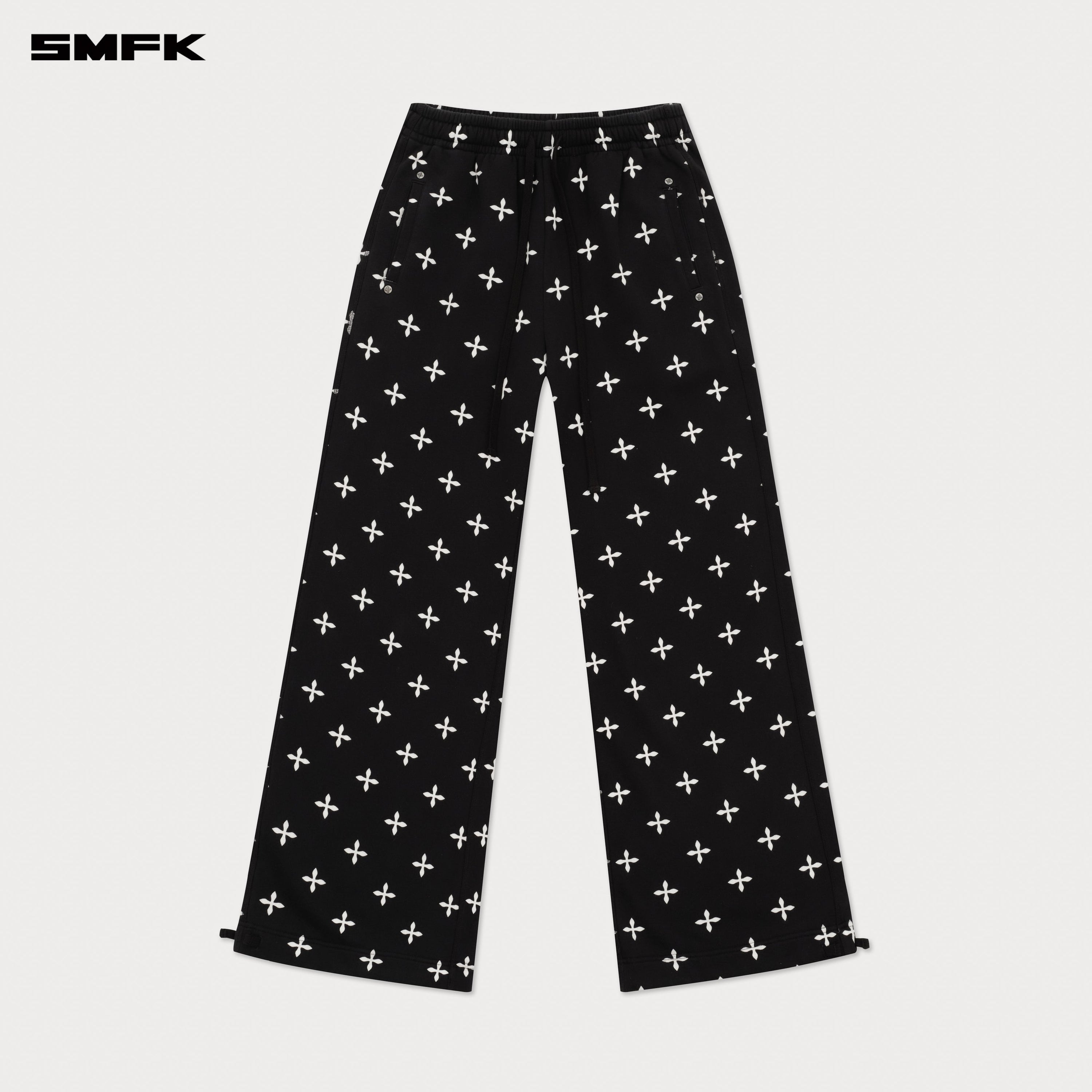 Compass Black Garden Wide - Leg Track Pants - SMFK Official