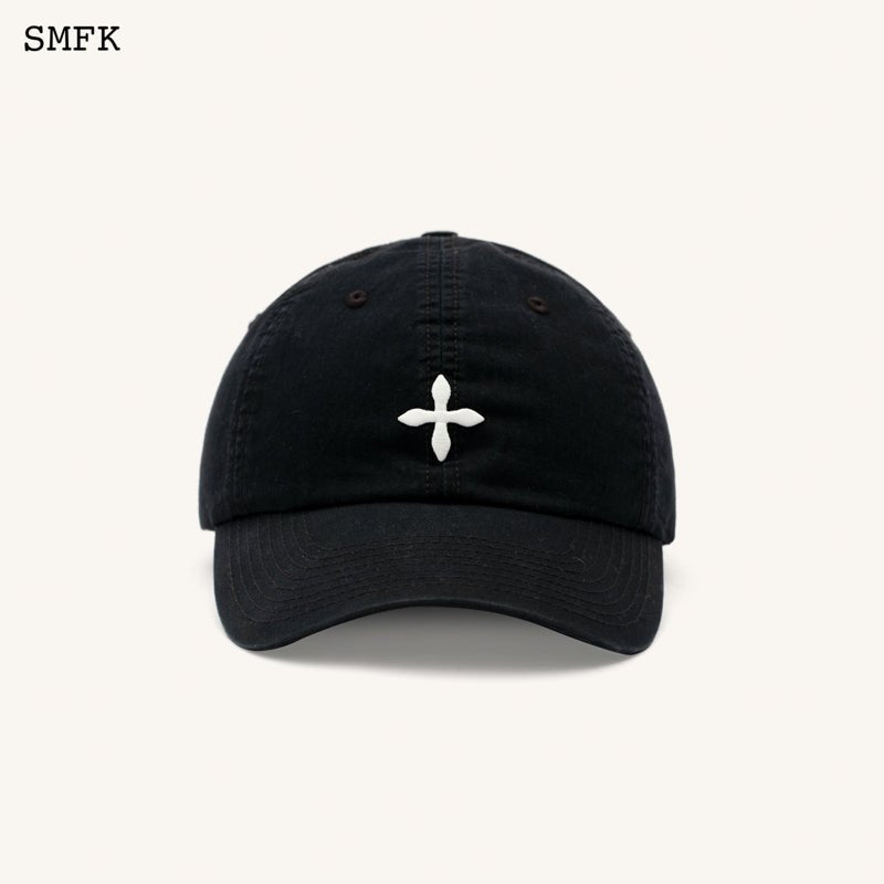 Compass Classic Cross Baseball Cap In Black - SMFK Official