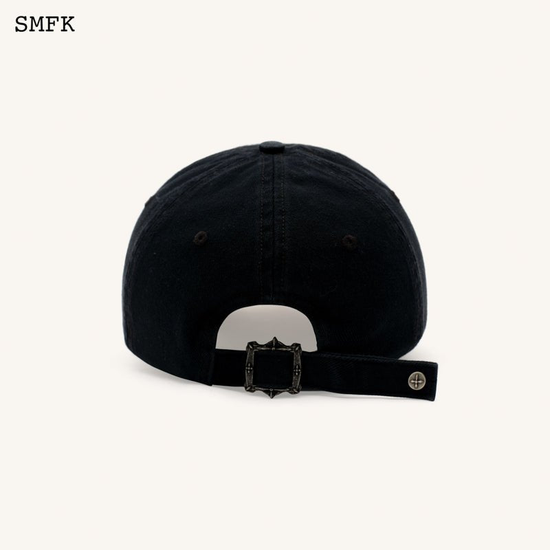 Compass Classic Cross Chain Baseball Cap In Black - SMFK Official