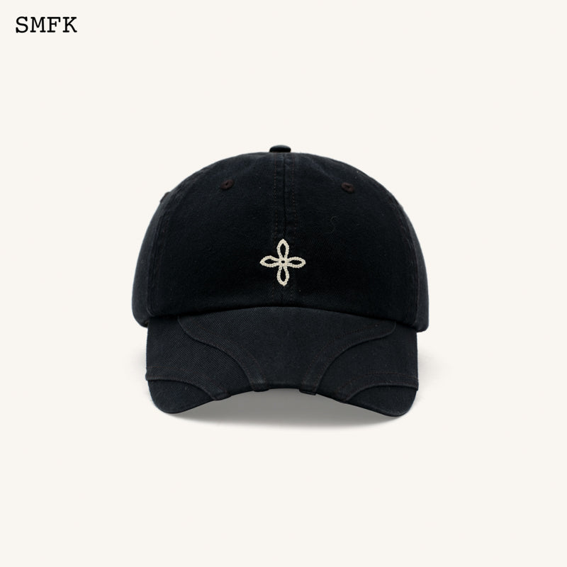 Compass Classic Cross Chain Baseball Cap In Black - SMFK Official