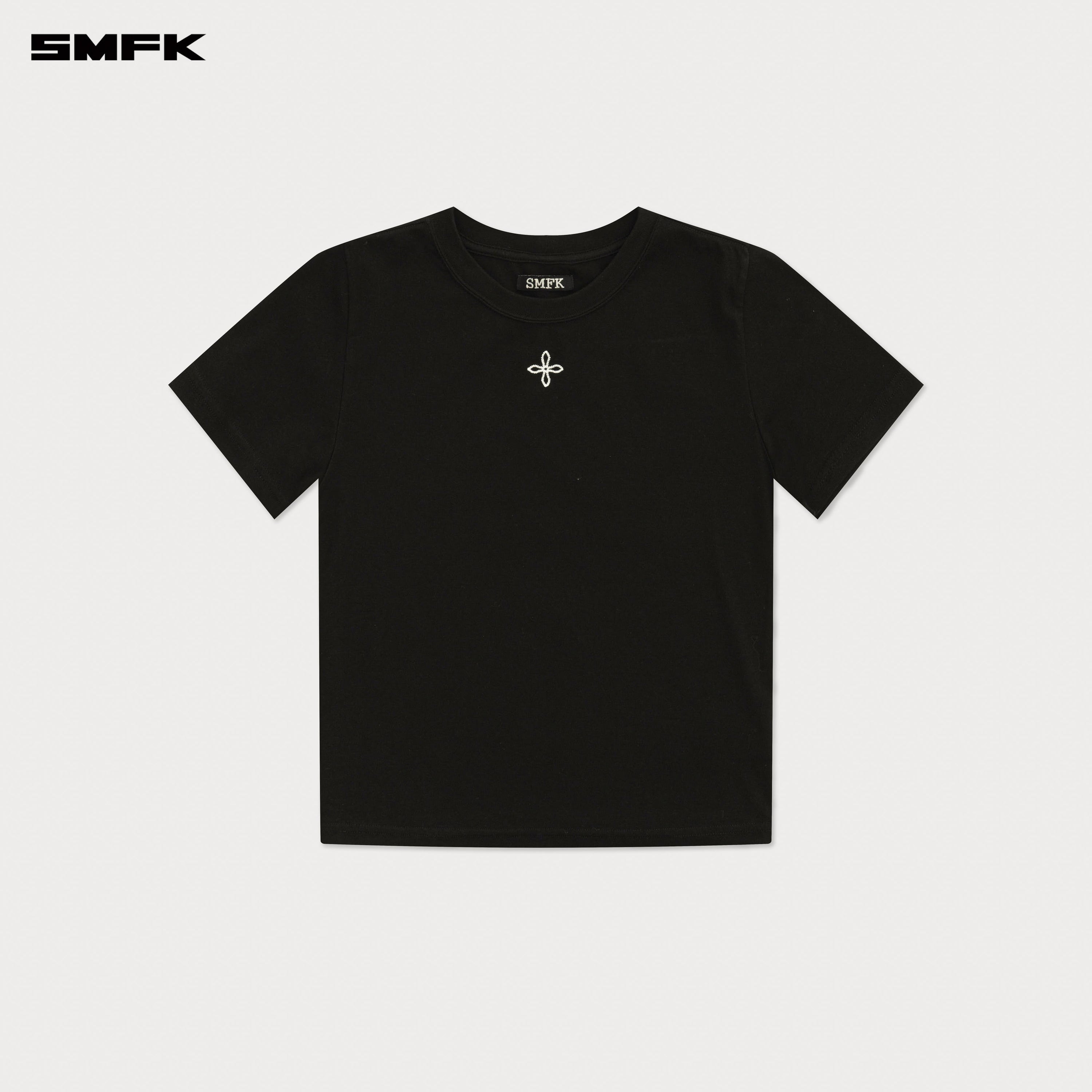 Compass Classic Cross Chain Black Slim Fit Sports Tee - SMFK Official