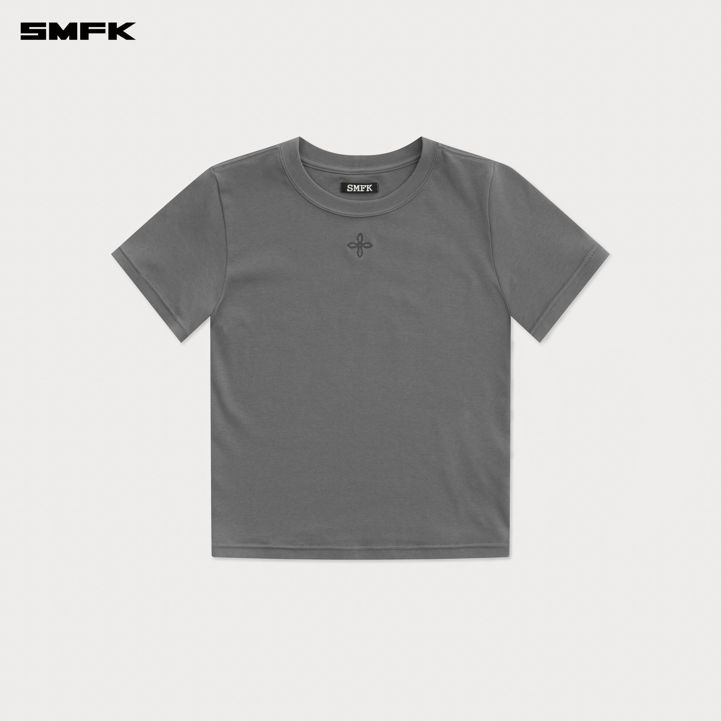 Compass Classic Cross Chain Dark Gray Slim Fit Sports Tee - SMFK Official