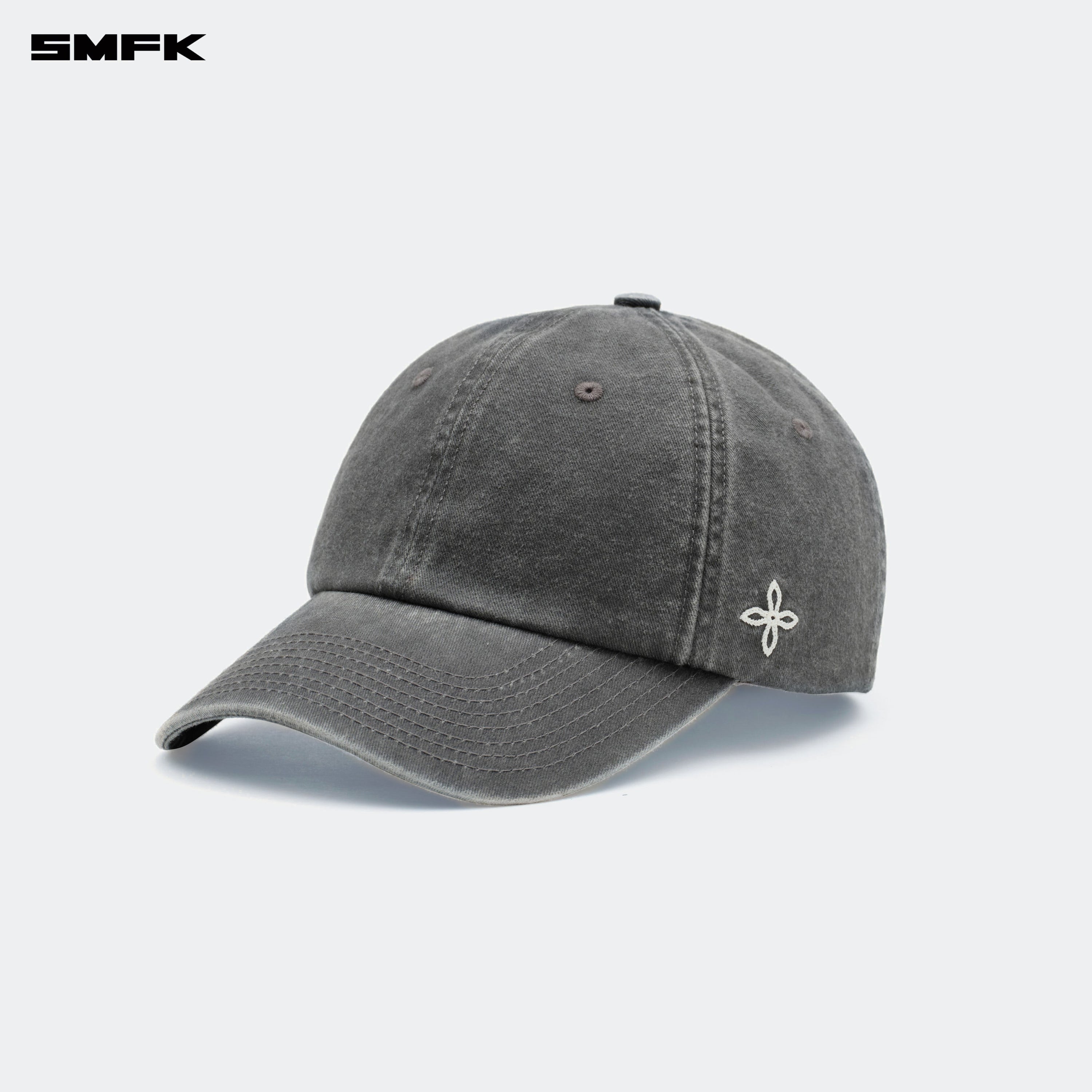 Compass Cross Chain Badge Baseball Cap Storm Gray - SMFK Official