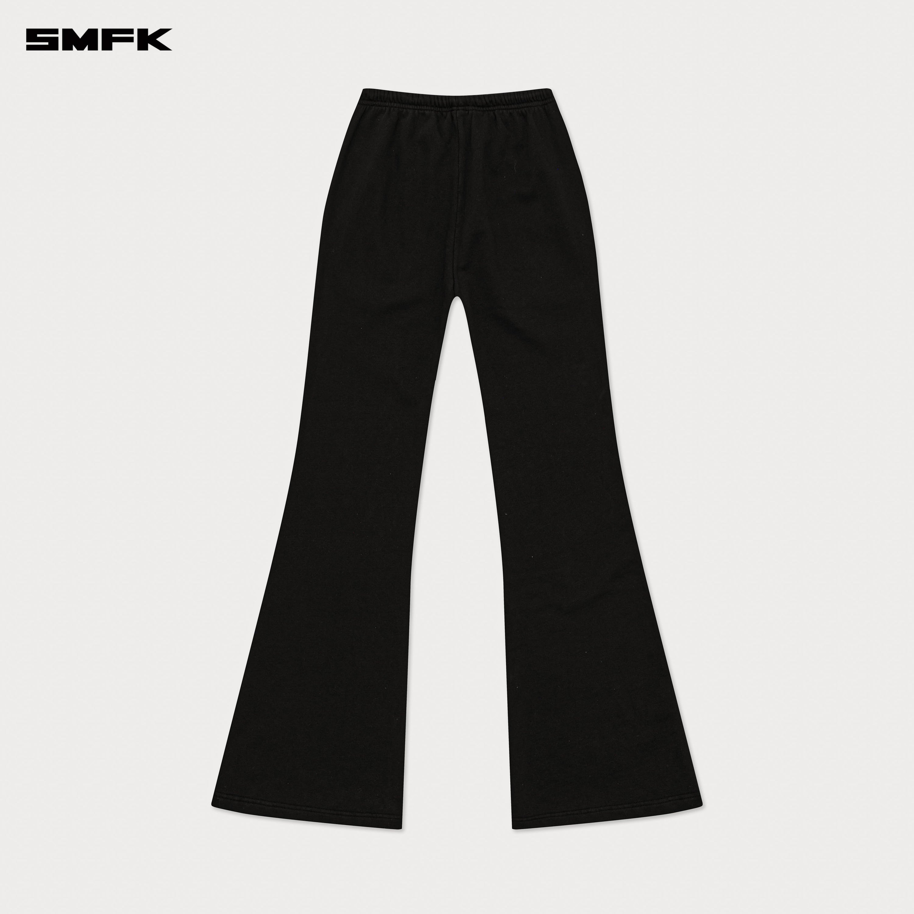 Compass Cross Classic Flared Track Pants in Black - SMFK Official