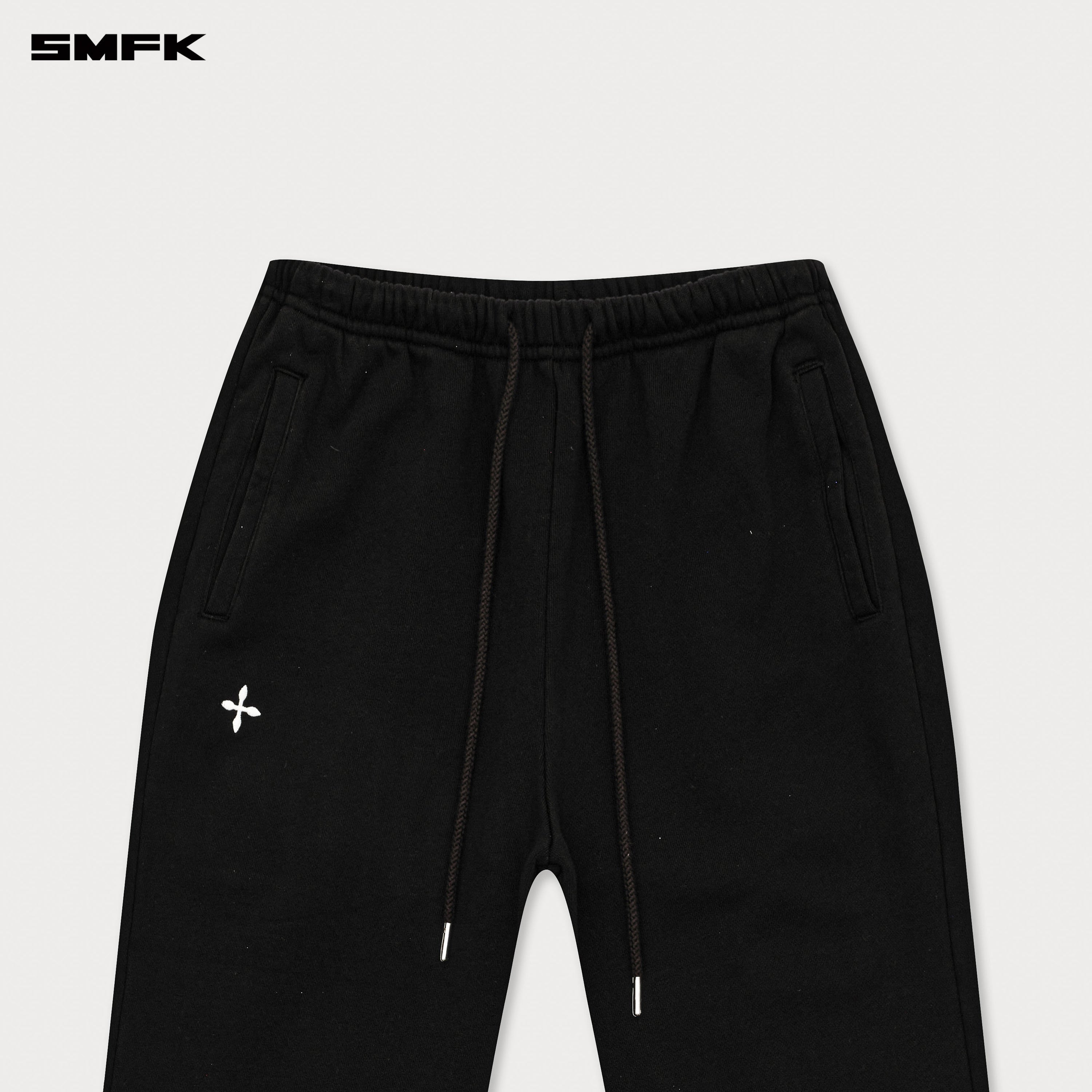 Compass Cross Classic Flared Track Pants in Black - SMFK Official