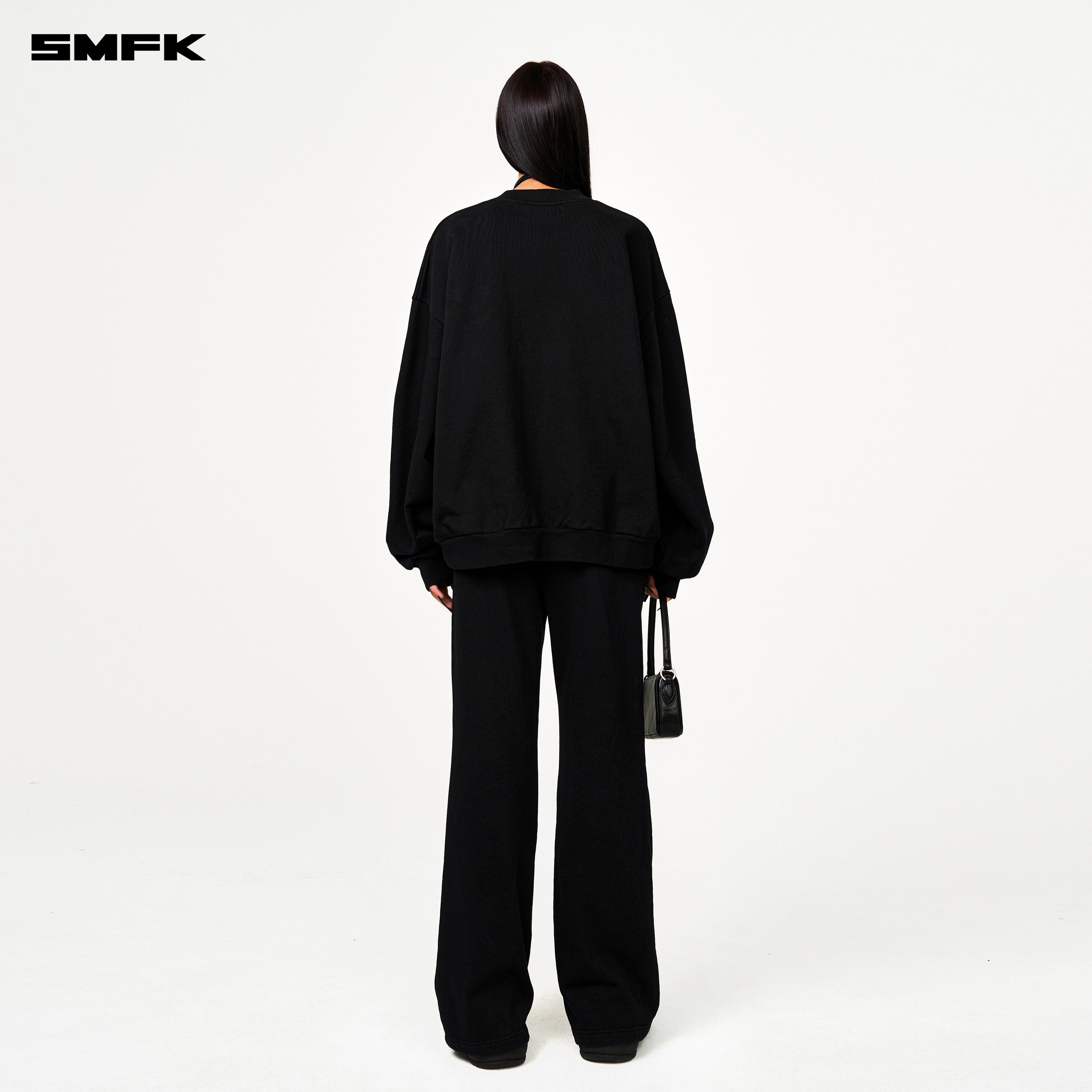 Compass Cross Classic Flared Track Pants in Black - SMFK Official