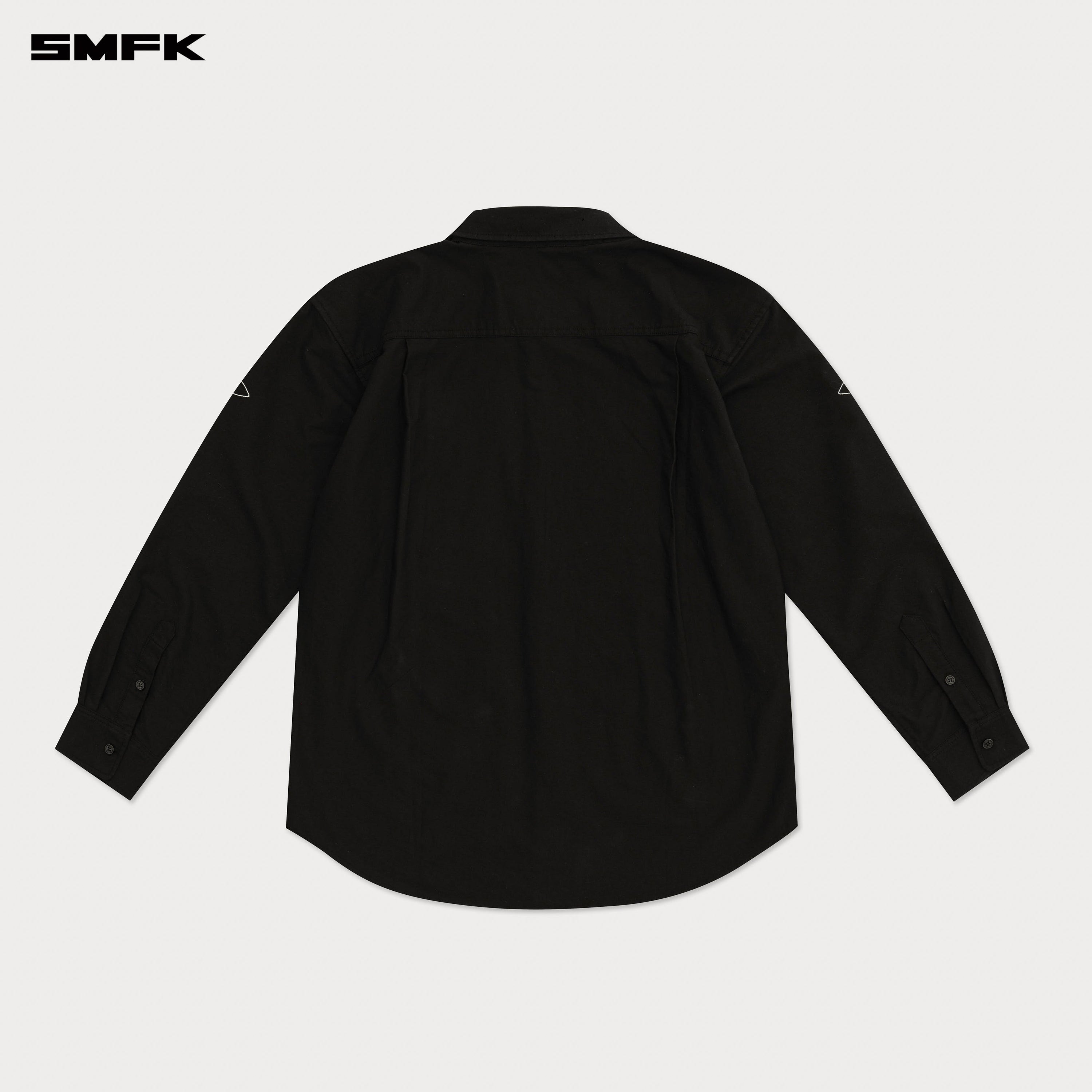 Compass Designer Oversize Shirt In Black - SMFK Official