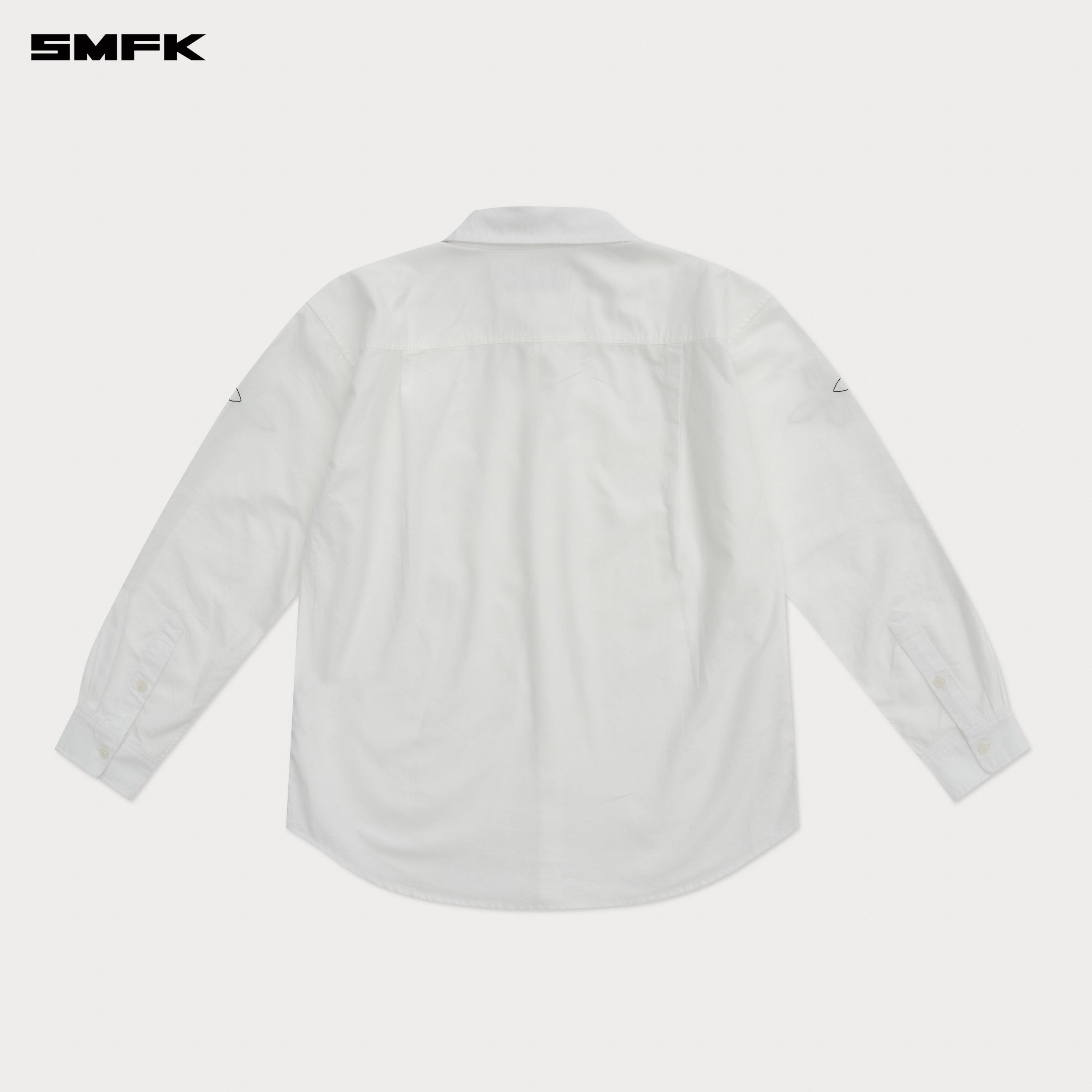 Compass Designer Oversize Shirt In White - SMFK Official