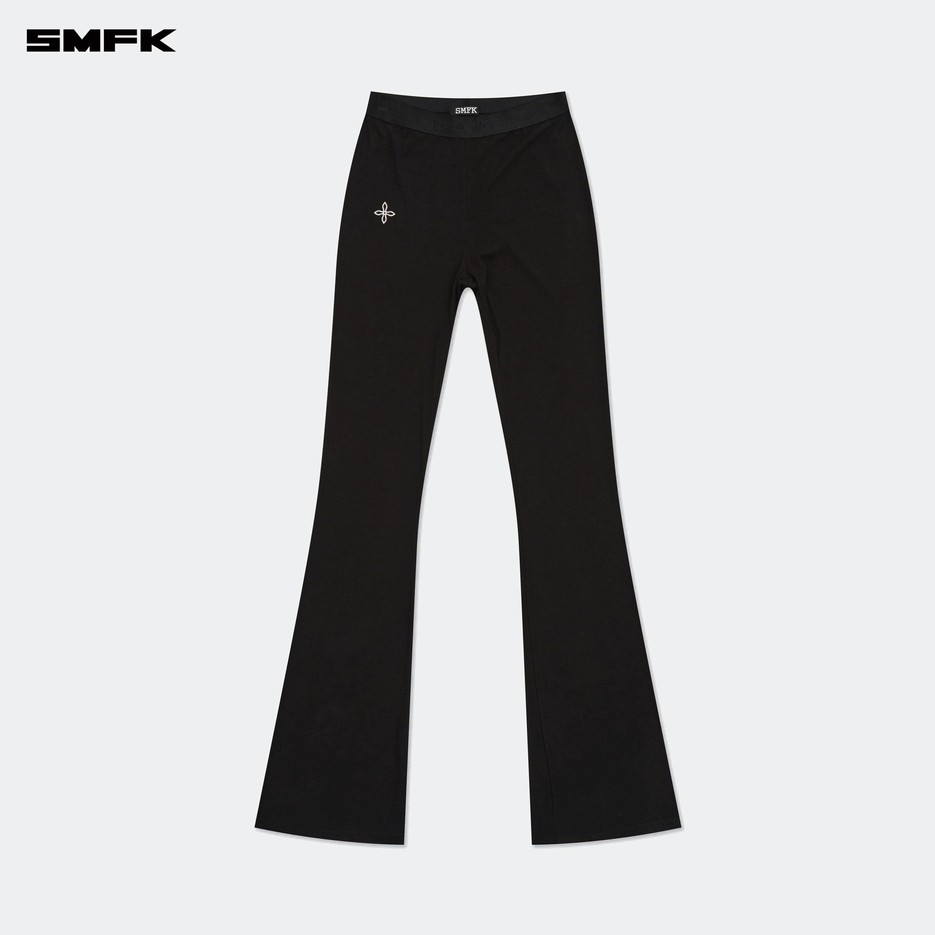 Compass Hug High - Waisted Sports Flared Pants Black - SMFK Official