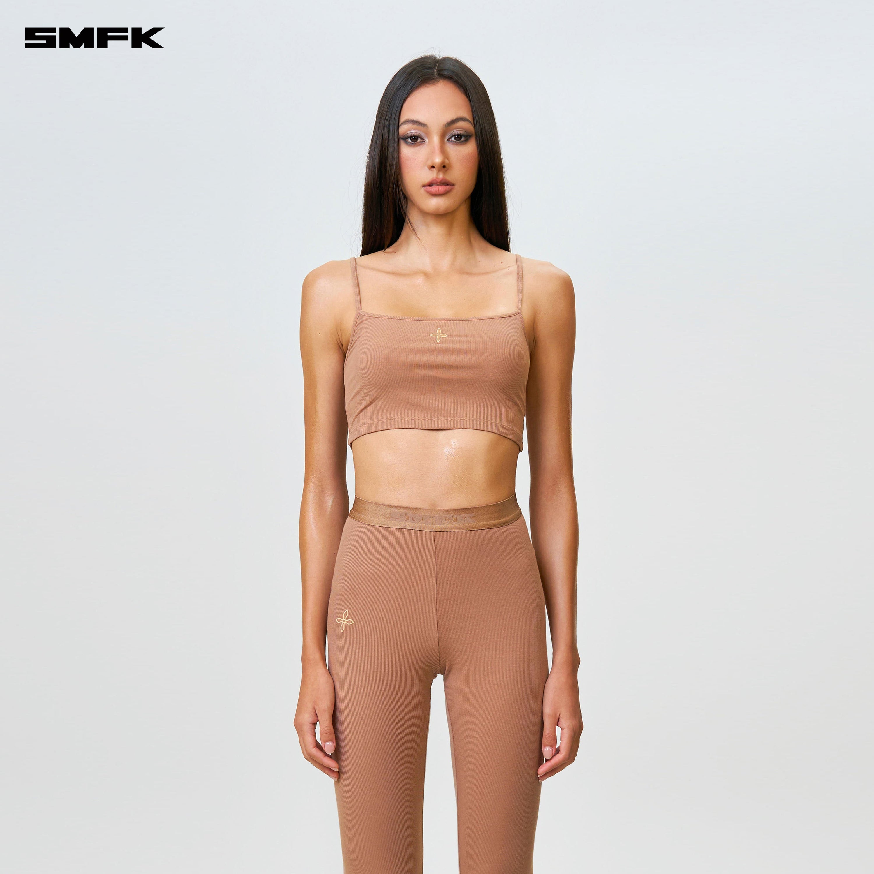 Compass Hug High - Waisted Sports Flared Pants Nude - SMFK Official