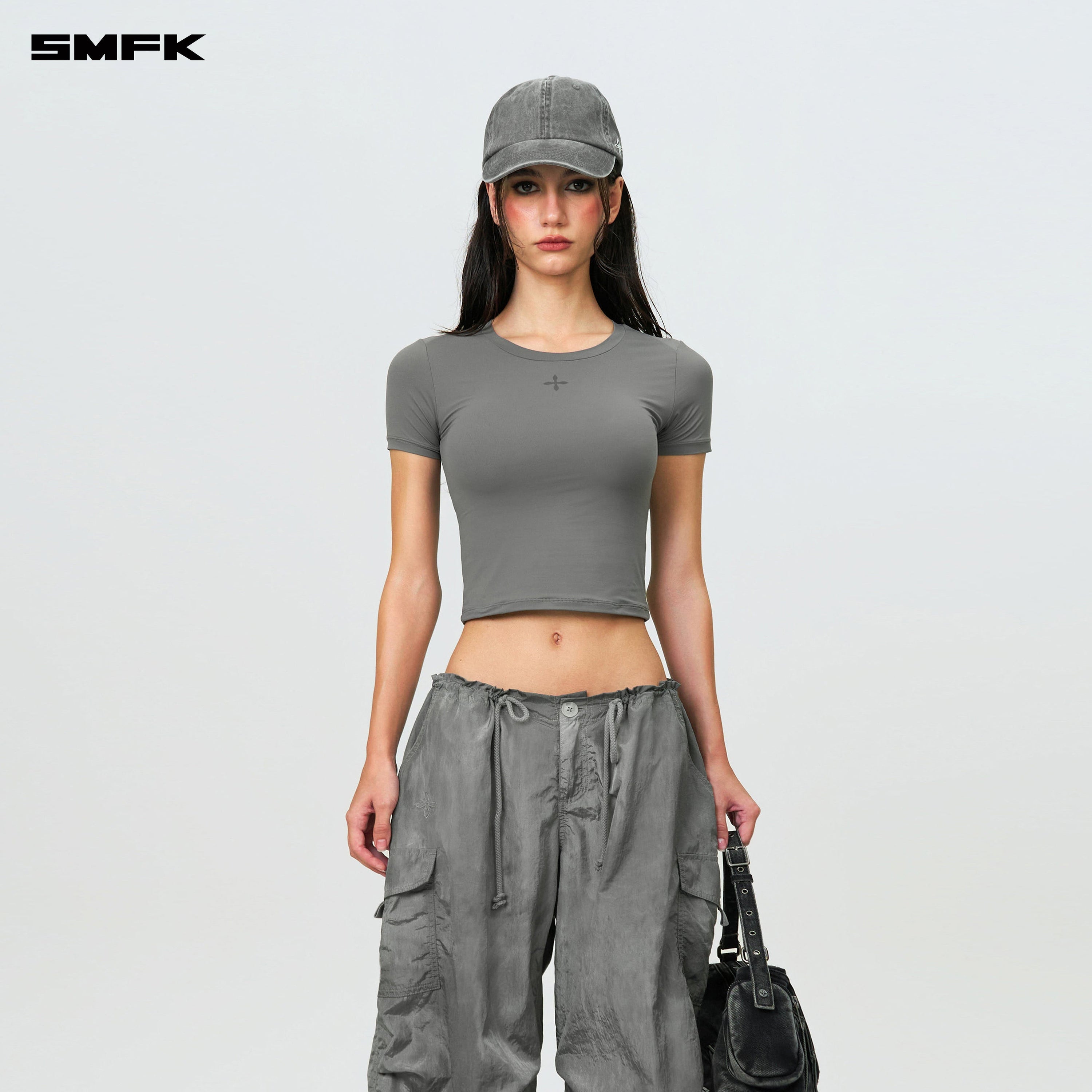 Compass Hug Skin - Tight Fitting Tee Dark Gray - SMFK Official