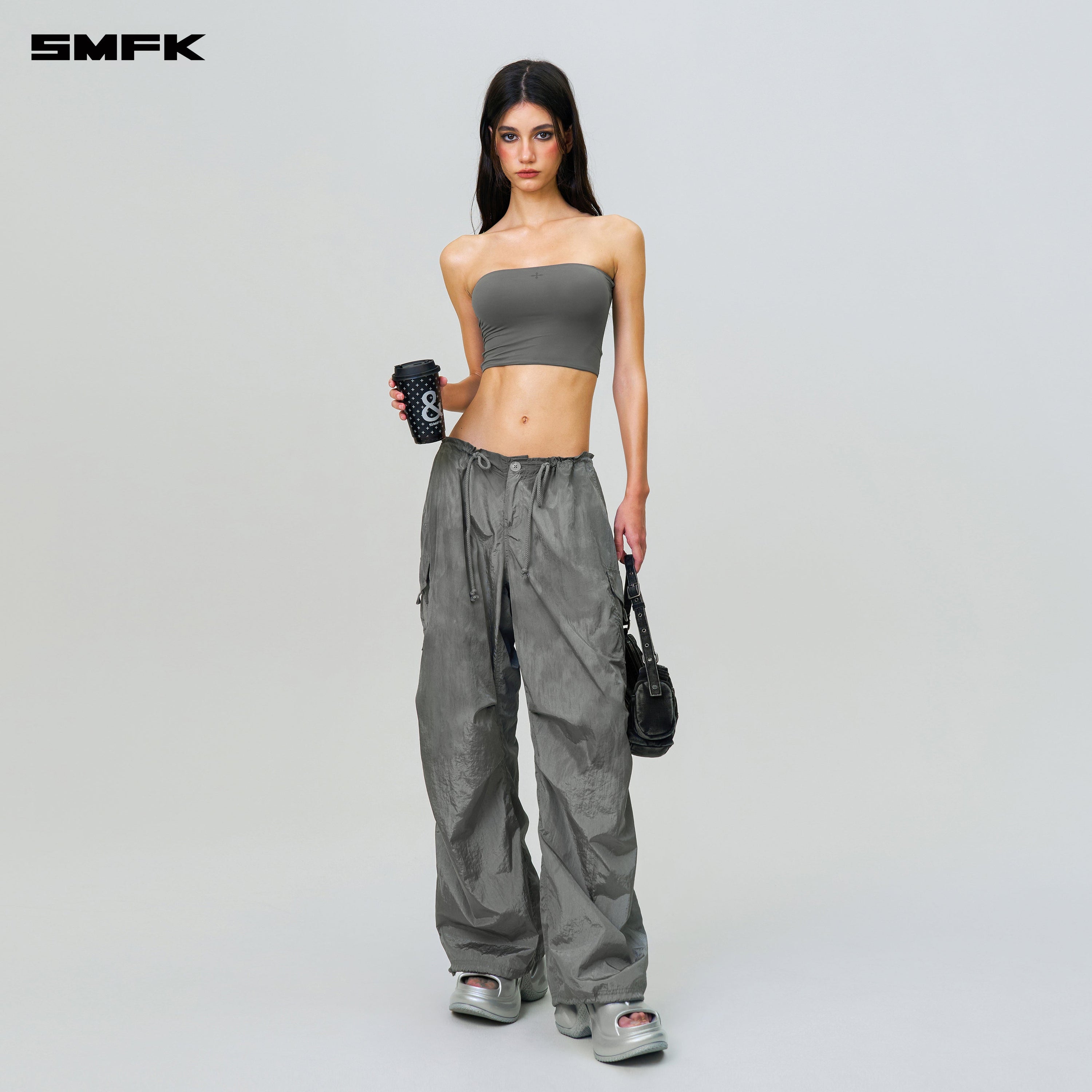 Compass Hug Skin Tube Top Dark Gray - SMFK Official