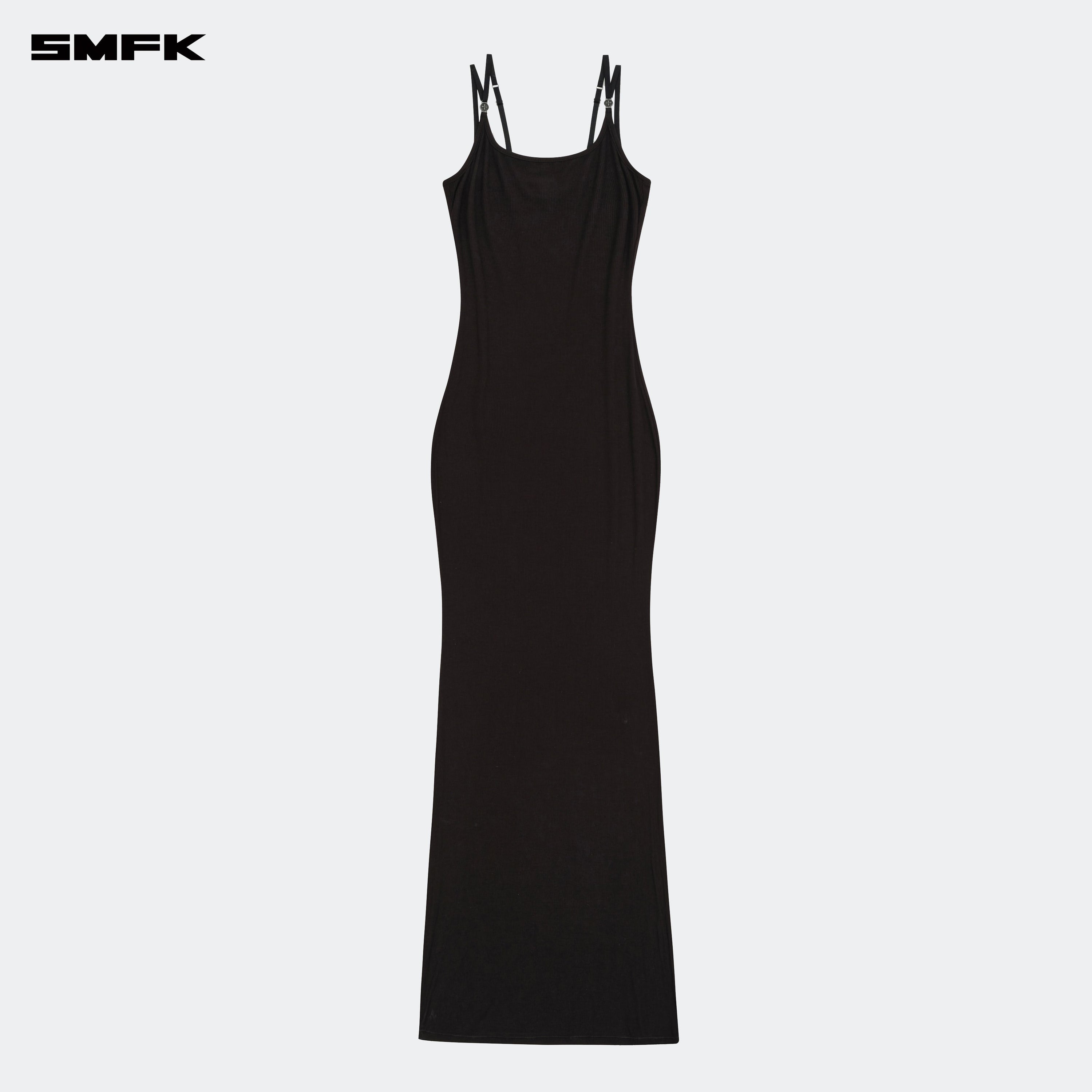 Compass Hug Slim Fit Long Dress Black SMFK Official Compass Hug Slim Fit Long Dress Black SMFK Official