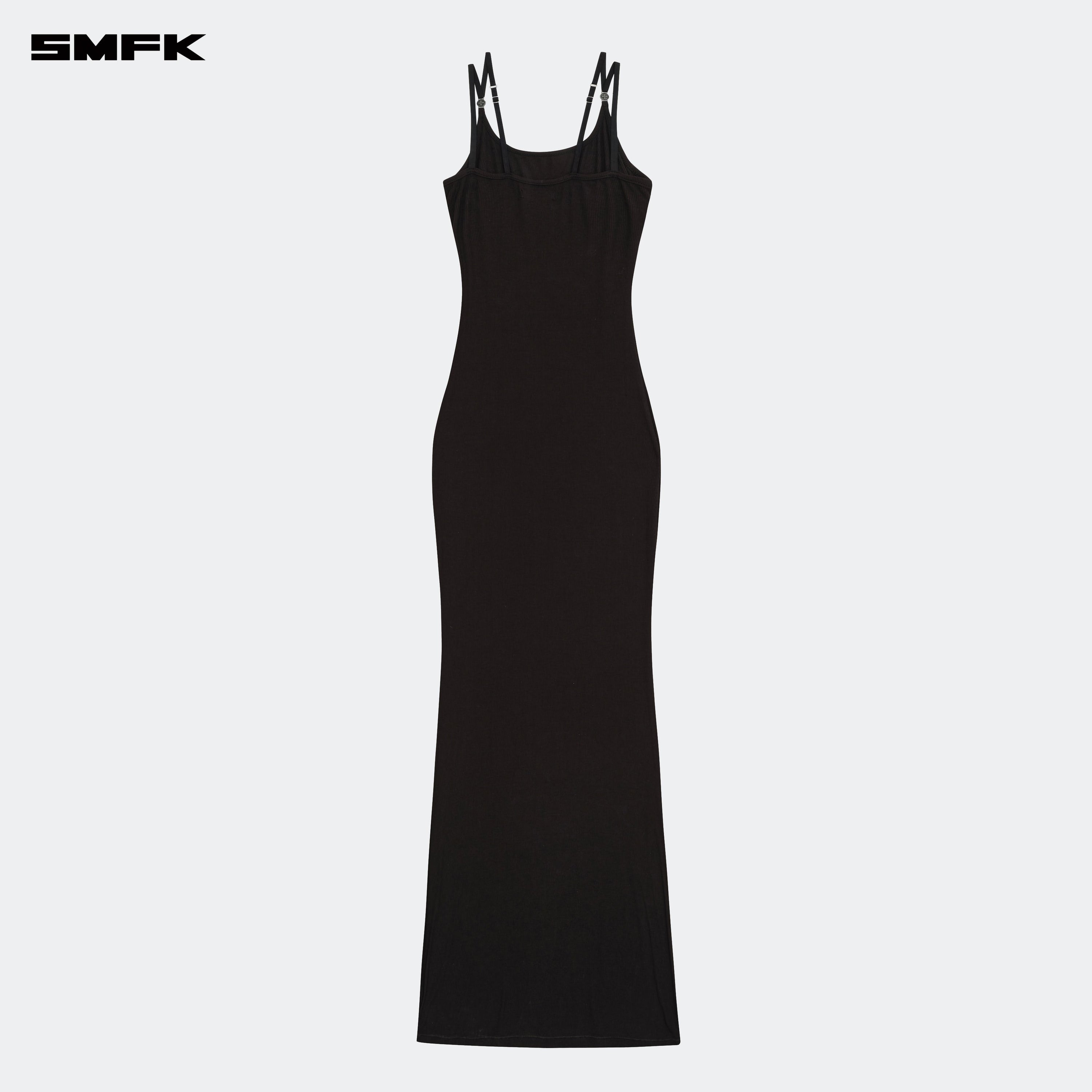 Compass Hug Slim Fit Long Dress Black SMFK Official Compass Hug Slim Fit Long Dress Black SMFK Official