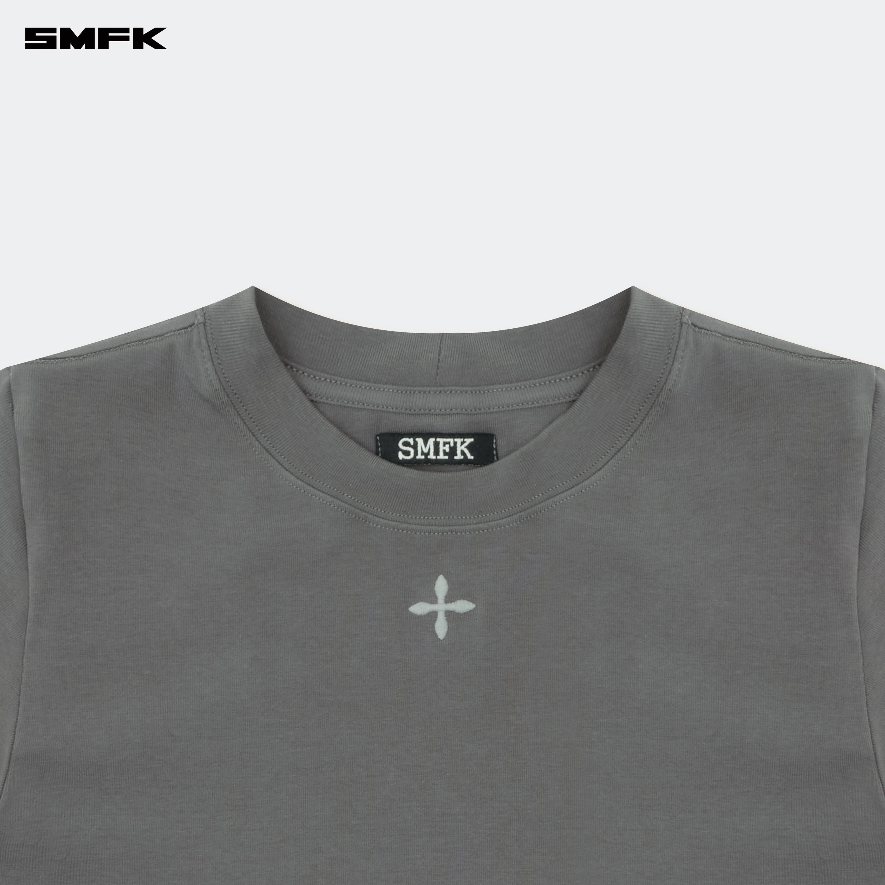 Compass Hug Slim Fit Tee Dark Gray - SMFK Official