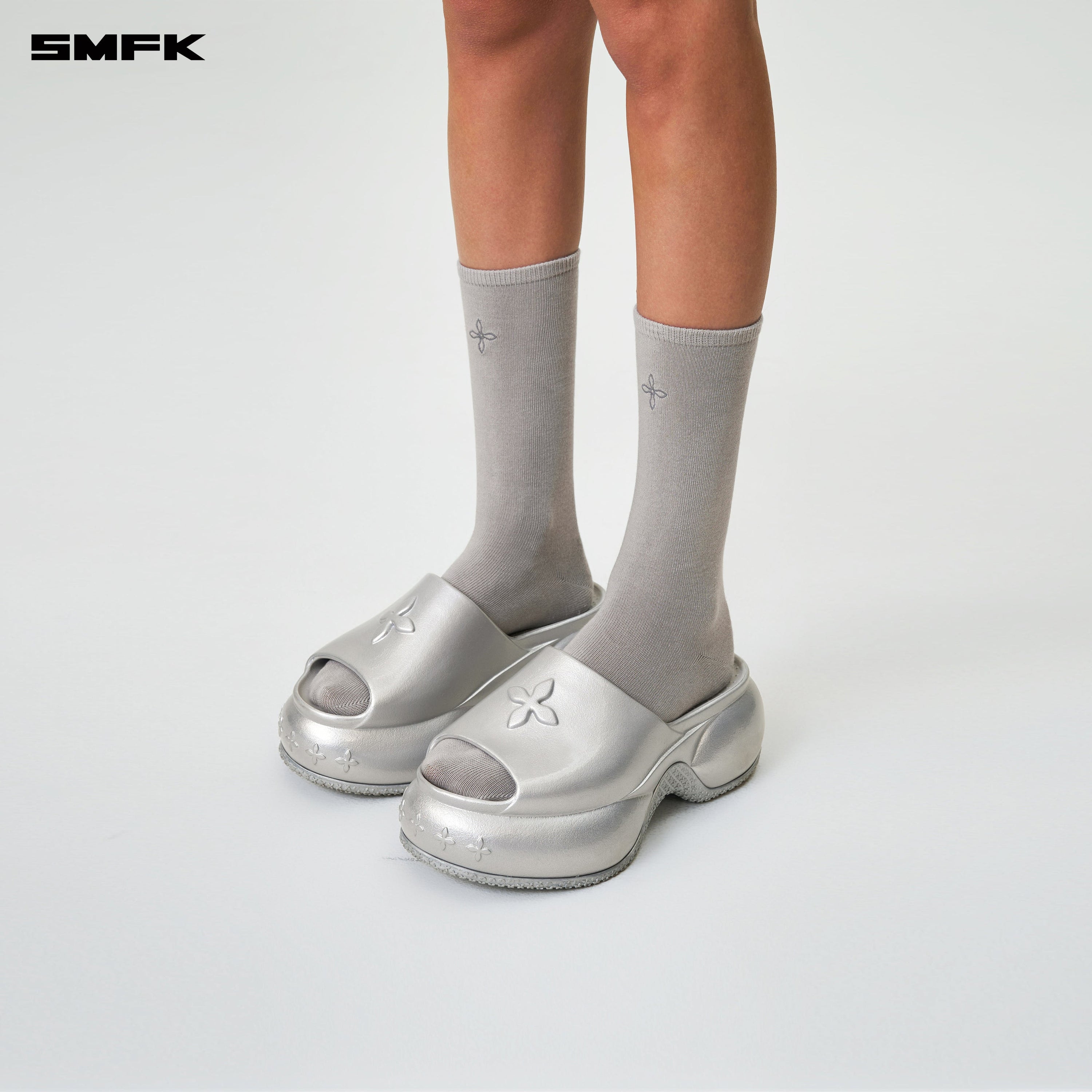 Compass Hug Sports Short Socks Gray (2 Pairs) - SMFK Official