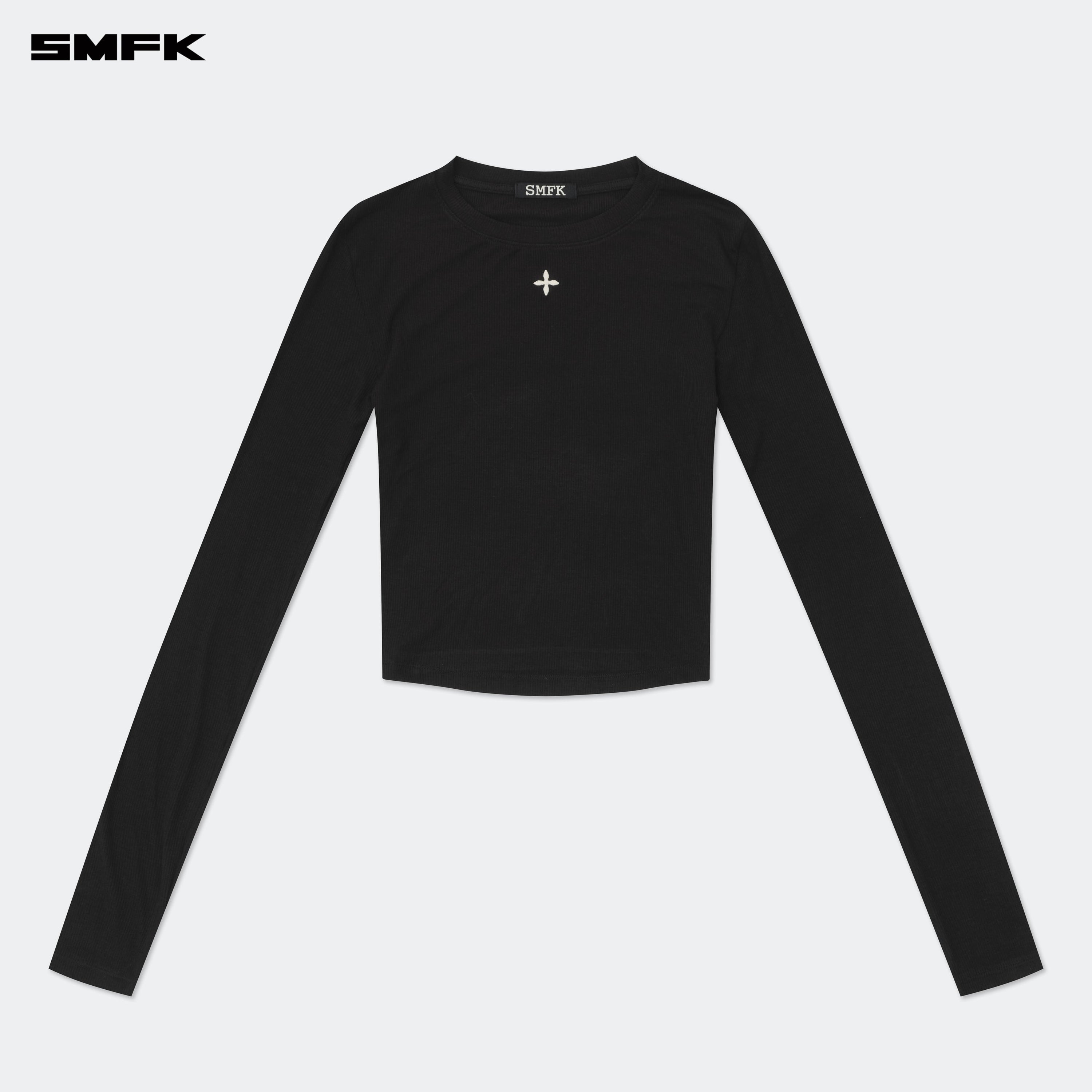 Compass Hug Tight Sports Top In Black - SMFK Official