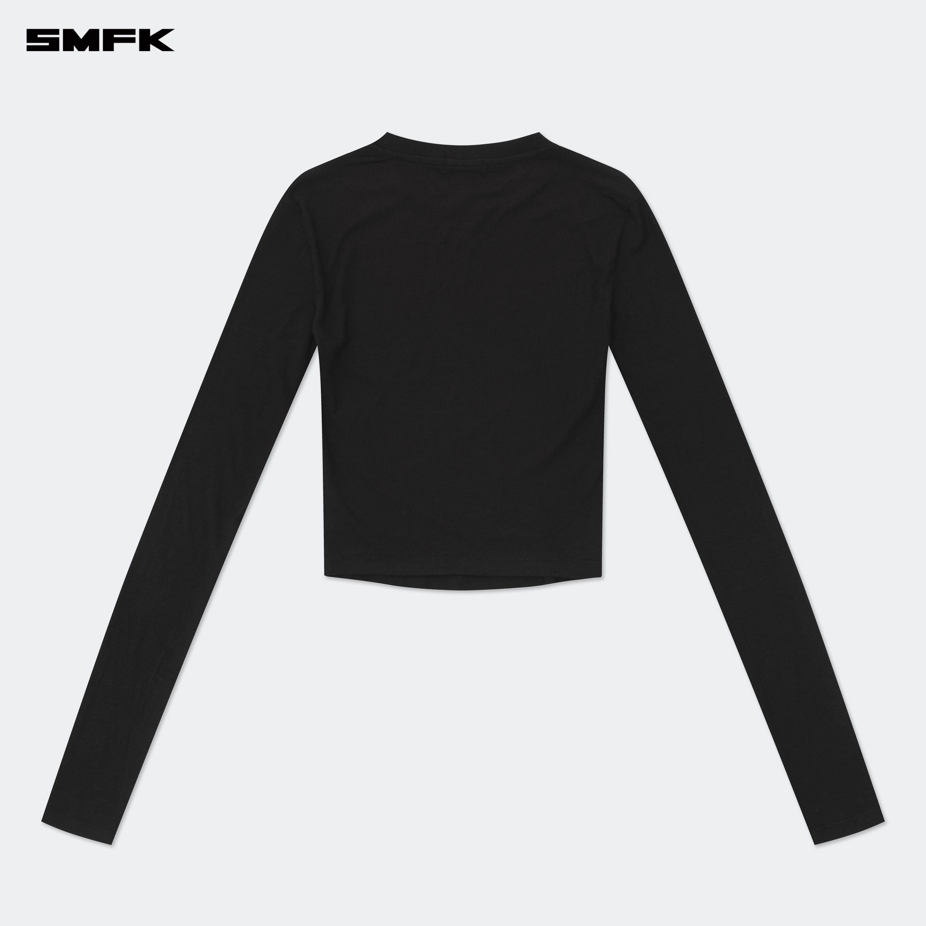 Compass Hug Tight Sports Top In Black - SMFK Official