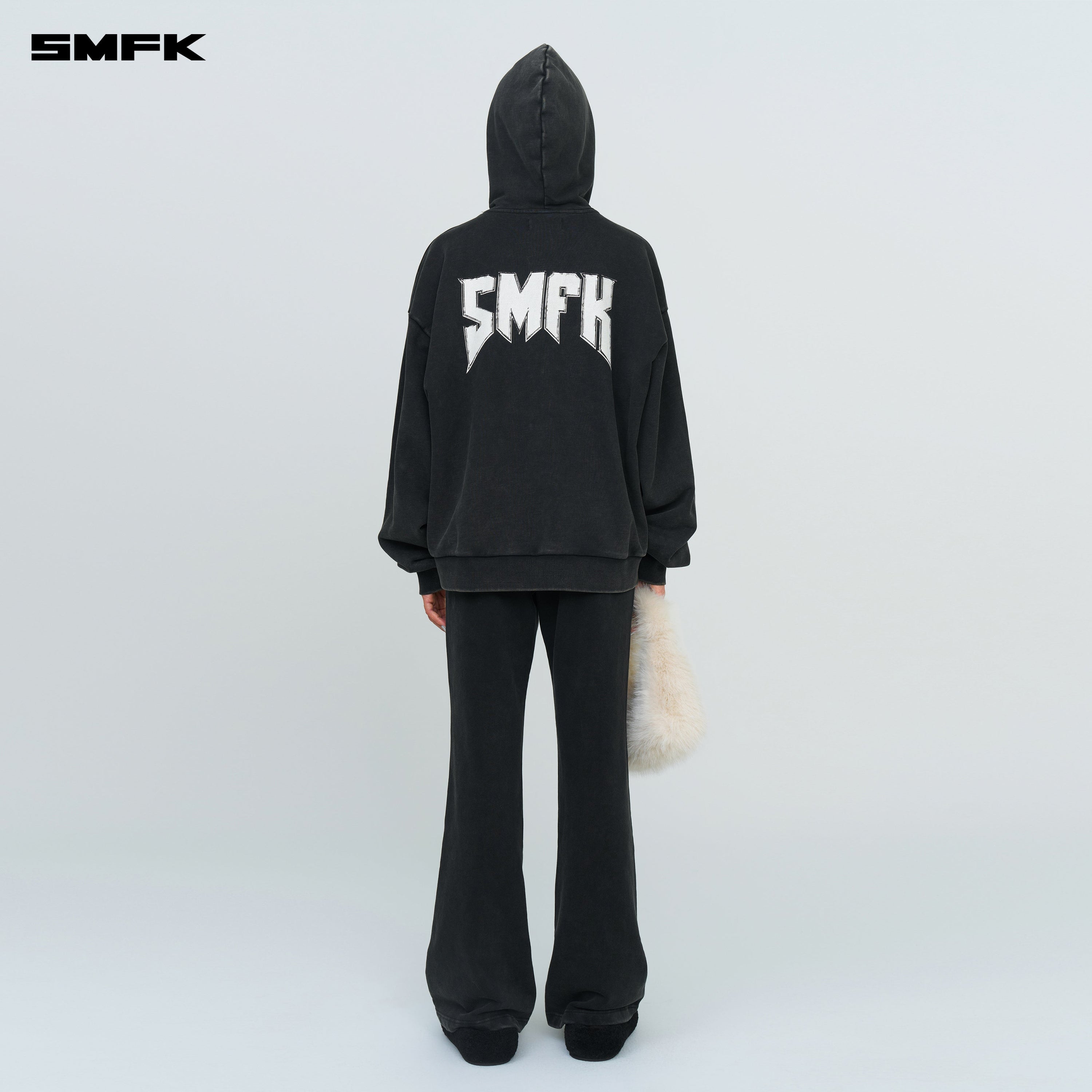 Compass Metal Rock Loose Hoodie Black - SMFK Official