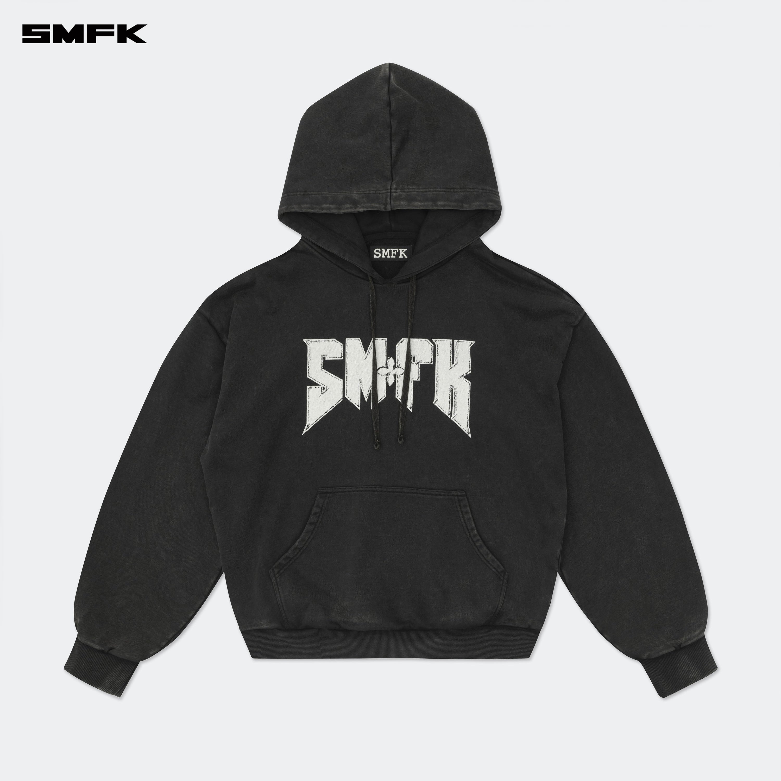 Compass Metal Rock Loose Hoodie Black - SMFK Official