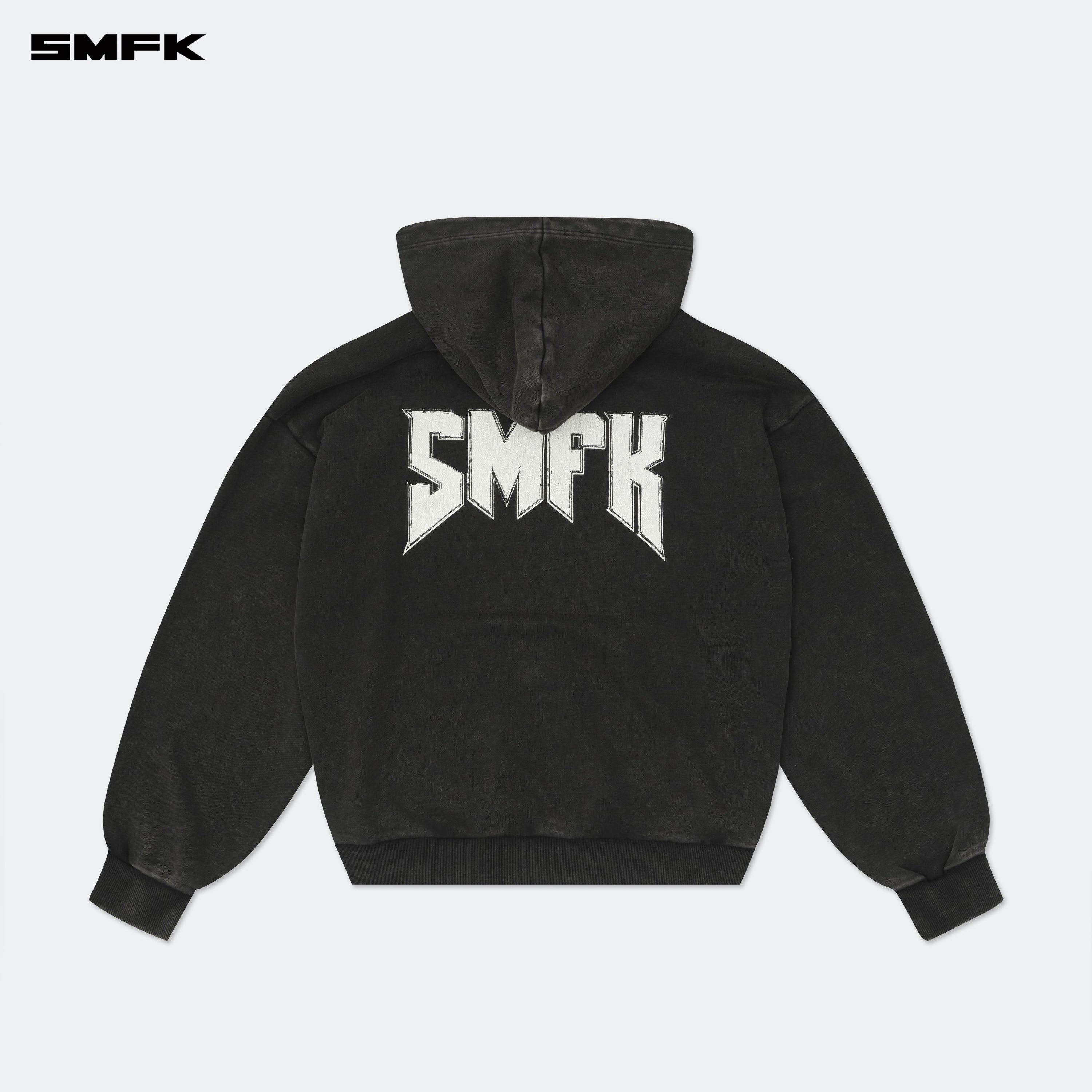 Compass Metal Rock Loose Hoodie Black - SMFK Official