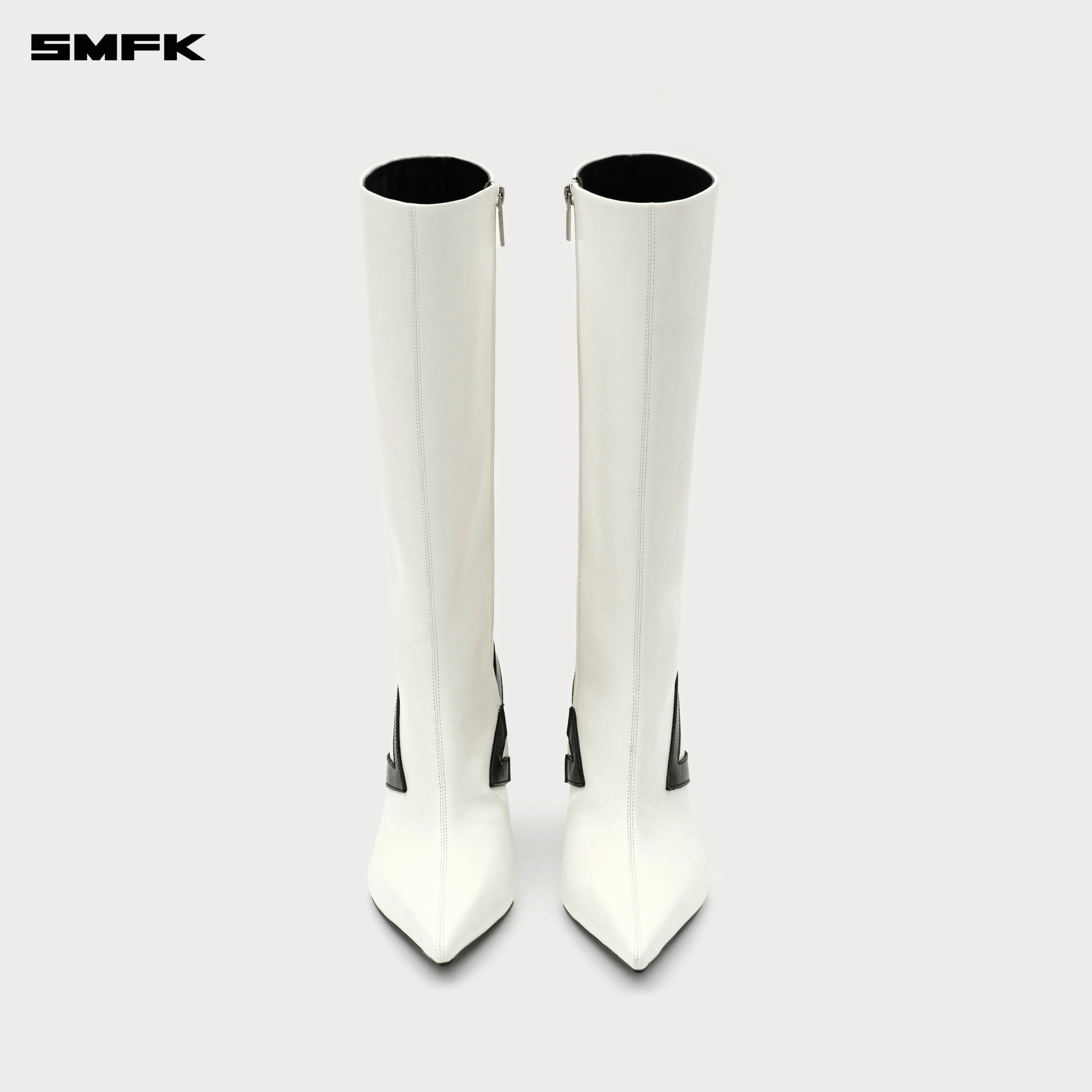 COMPASS METEOR High - Heeled Boots in White - SMFK Official