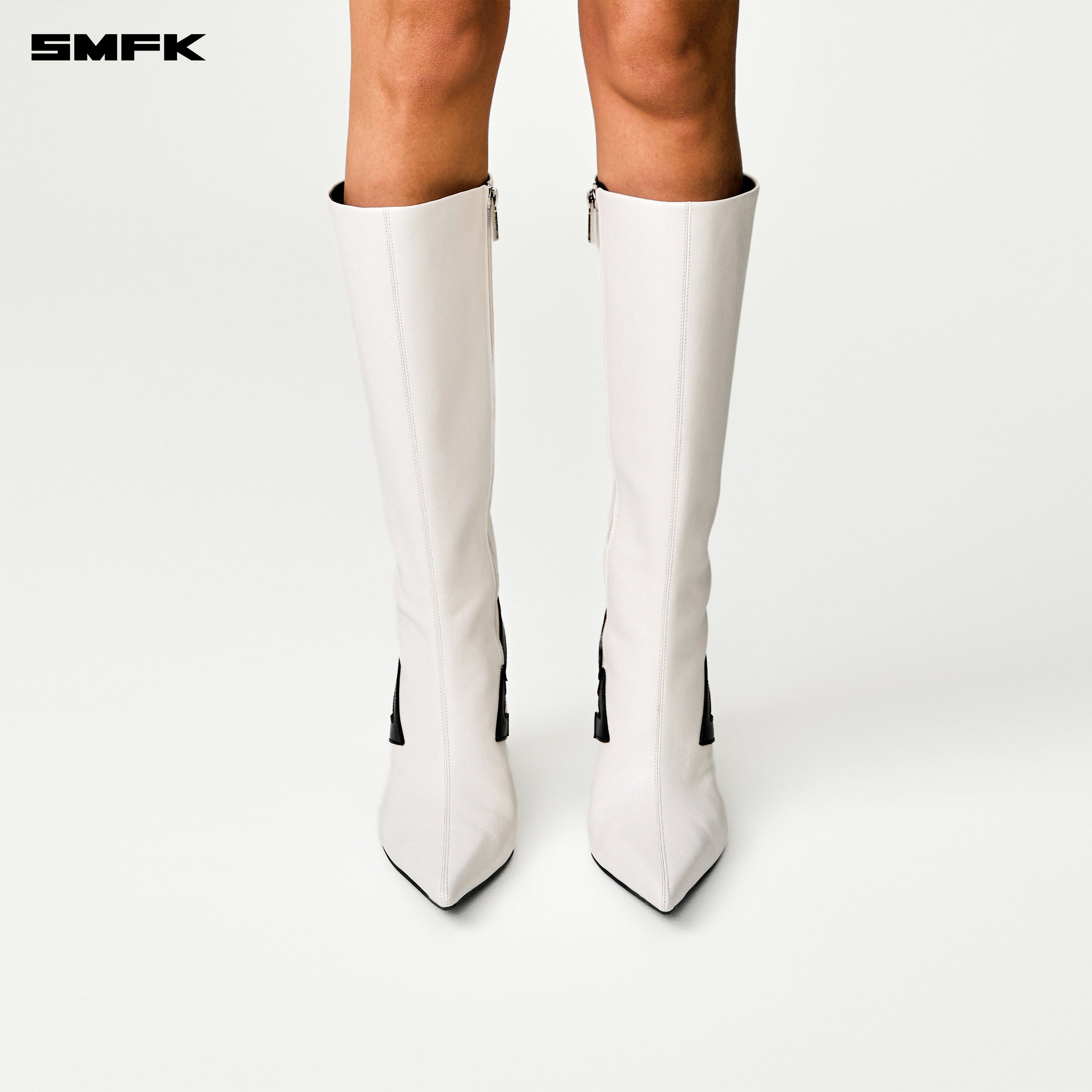 COMPASS METEOR High - Heeled Boots in White - SMFK Official