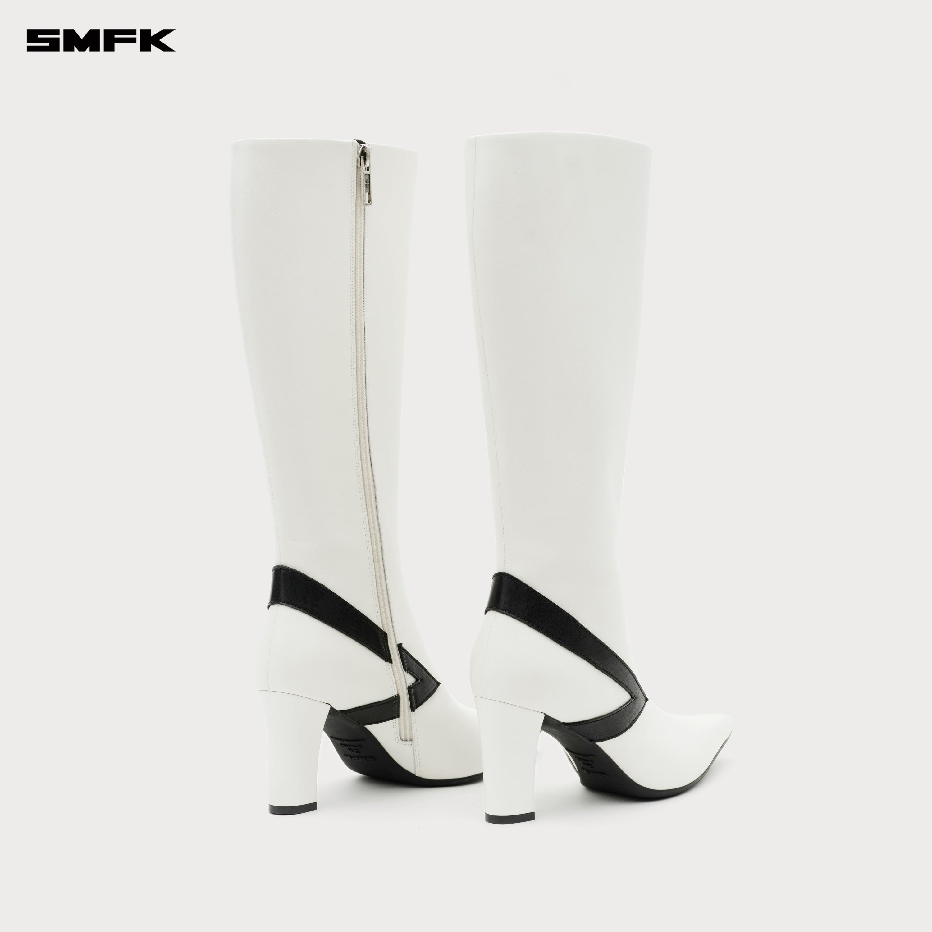 COMPASS METEOR High - Heeled Boots in White - SMFK Official