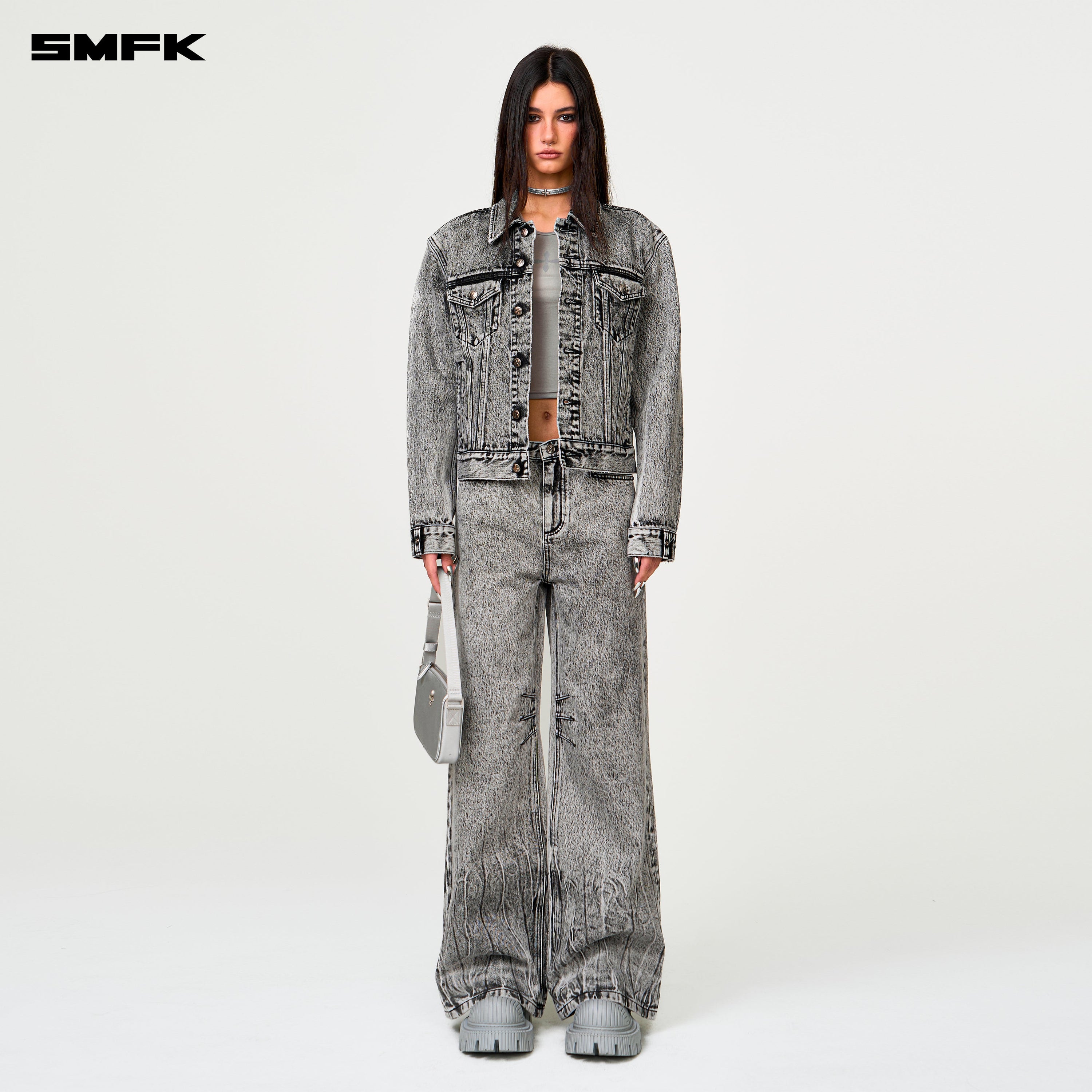 Compass Permanent Denim Jacket Dust Gray - SMFK Official