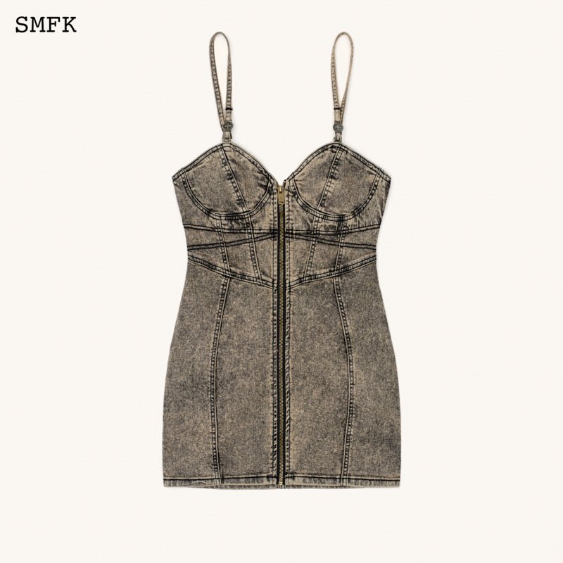 Compass Rider Denim Short Dress Sunset - SMFK Official