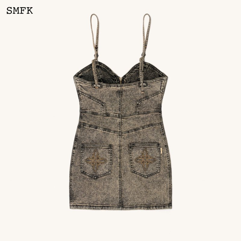 Compass Rider Denim Short Dress Sunset - SMFK Official