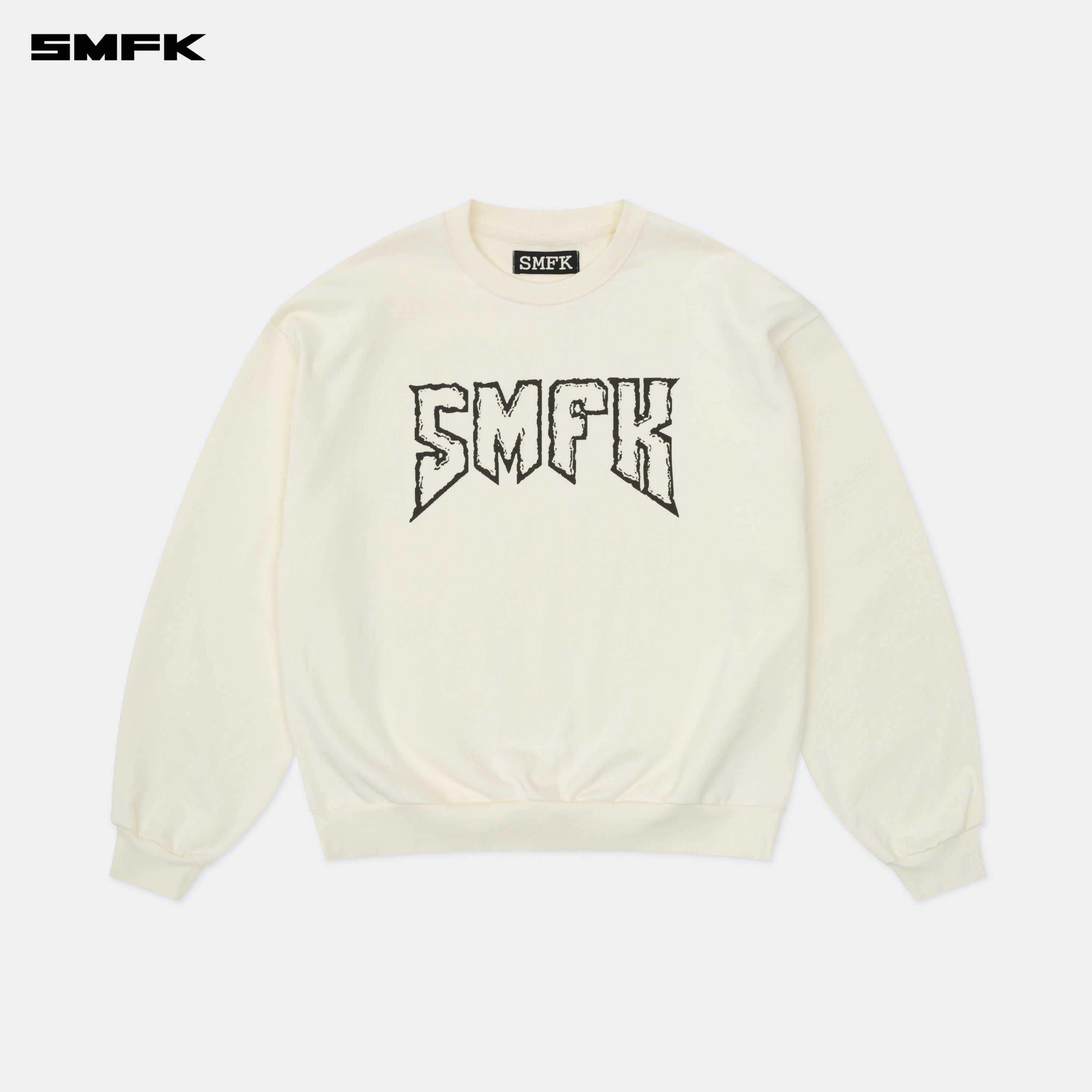 Compass Rocking Retro Loose Sweatshirt Cream - SMFK Official