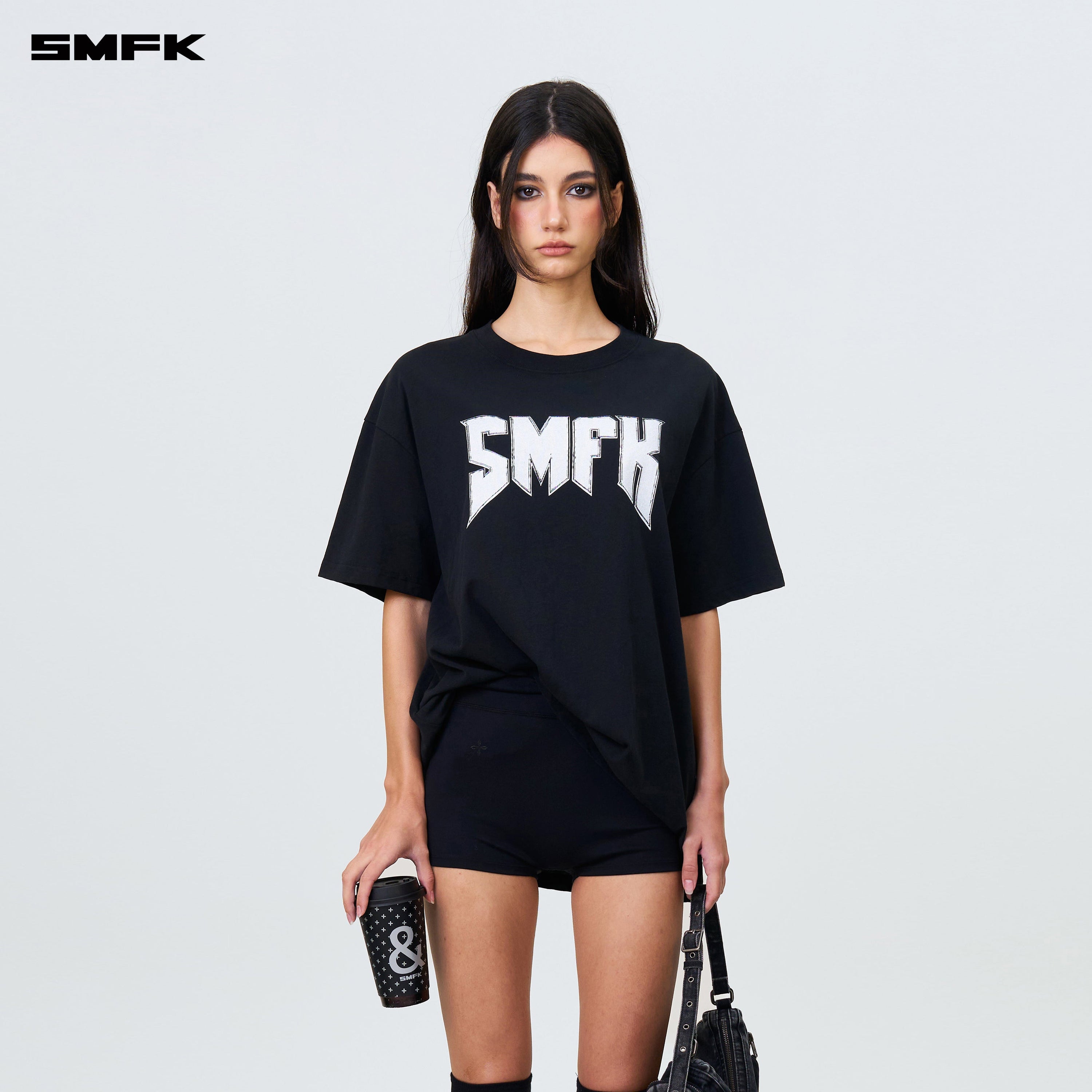 Compass SMFK Metal Rock Loose Tee Black - SMFK Official