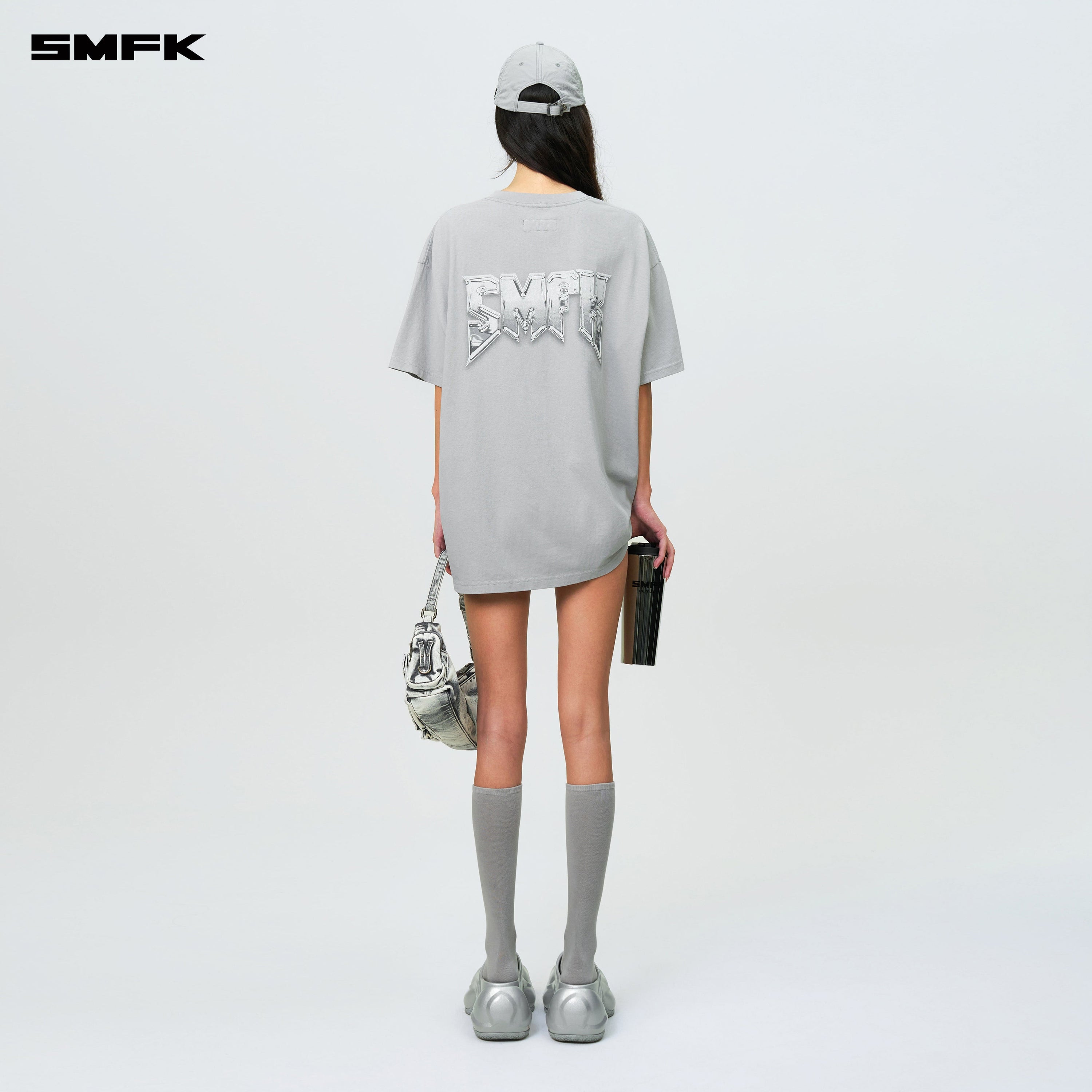 Compass SMFK Metal Rock Loose Tee Gray - SMFK Official