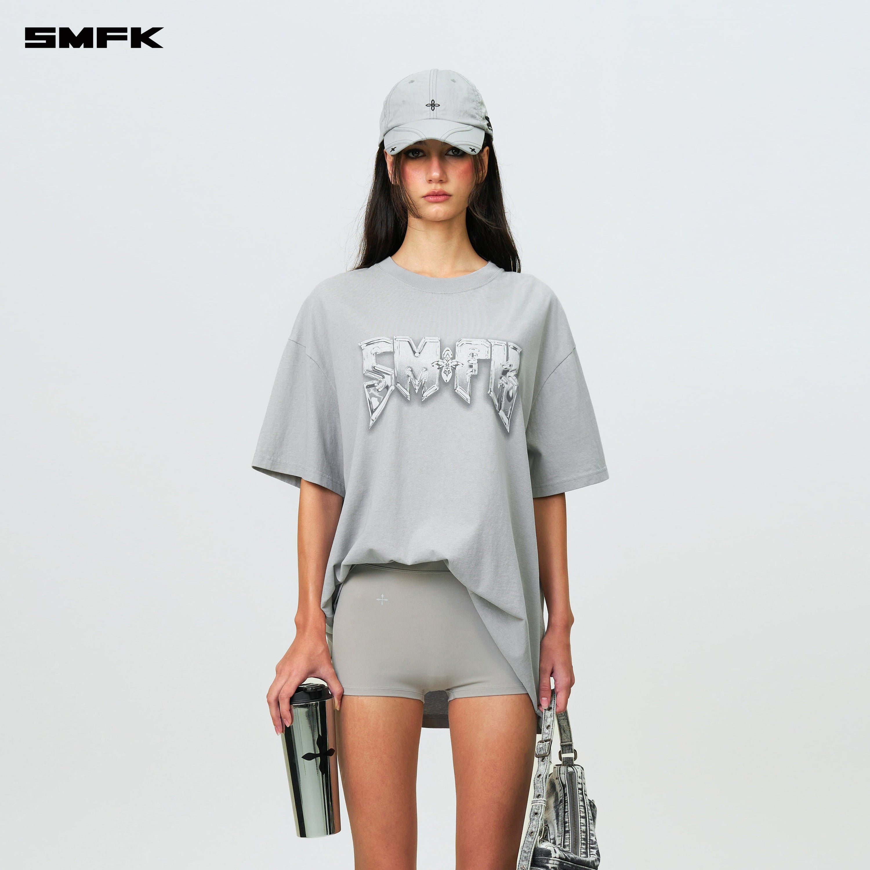 Compass SMFK Metal Rock Loose Tee Gray - SMFK Official