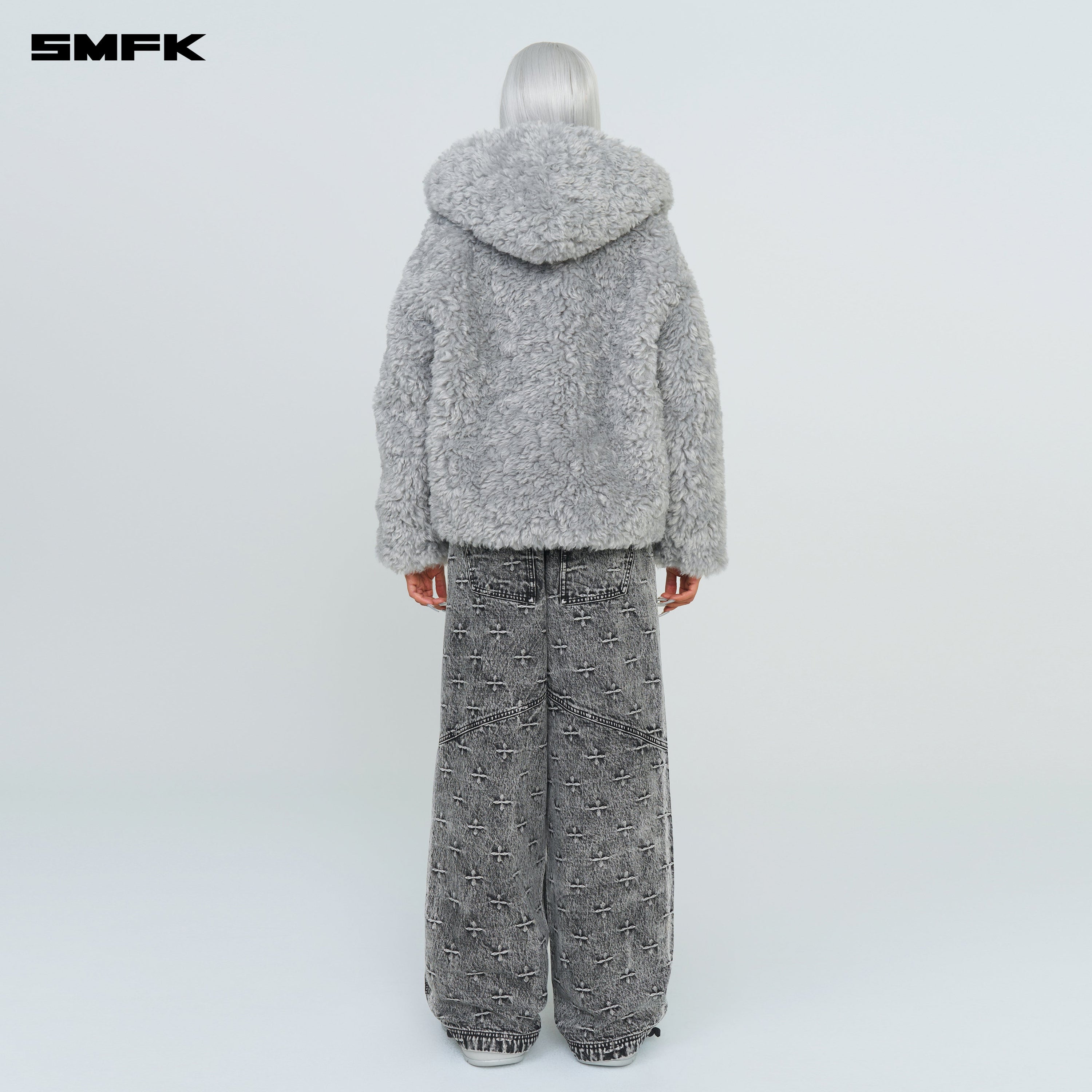 Compass Snowman Classic Faux Fur Jacket Gray - SMFK Official