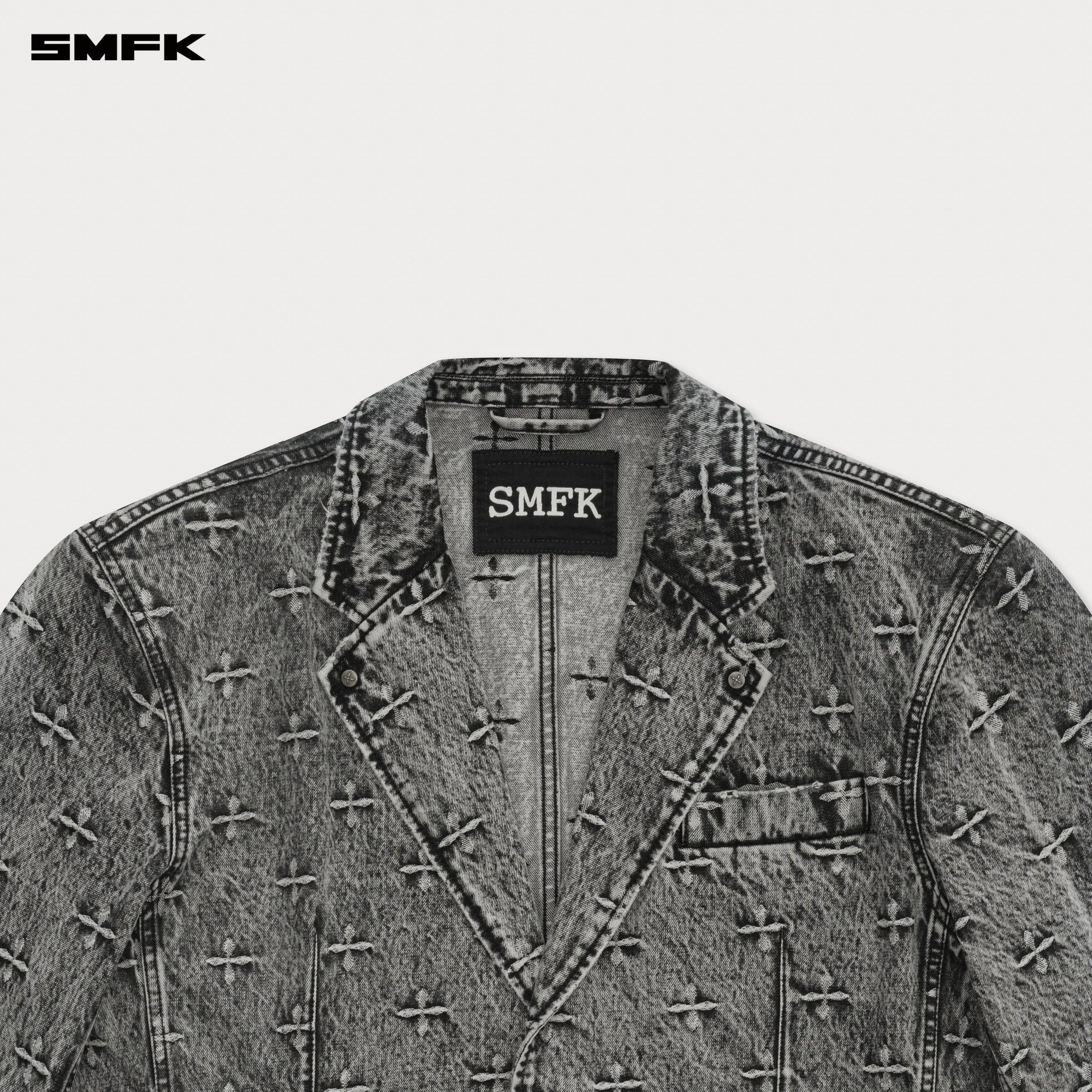 Compass Storm Gray Oversize Denim Suit - SMFK Official