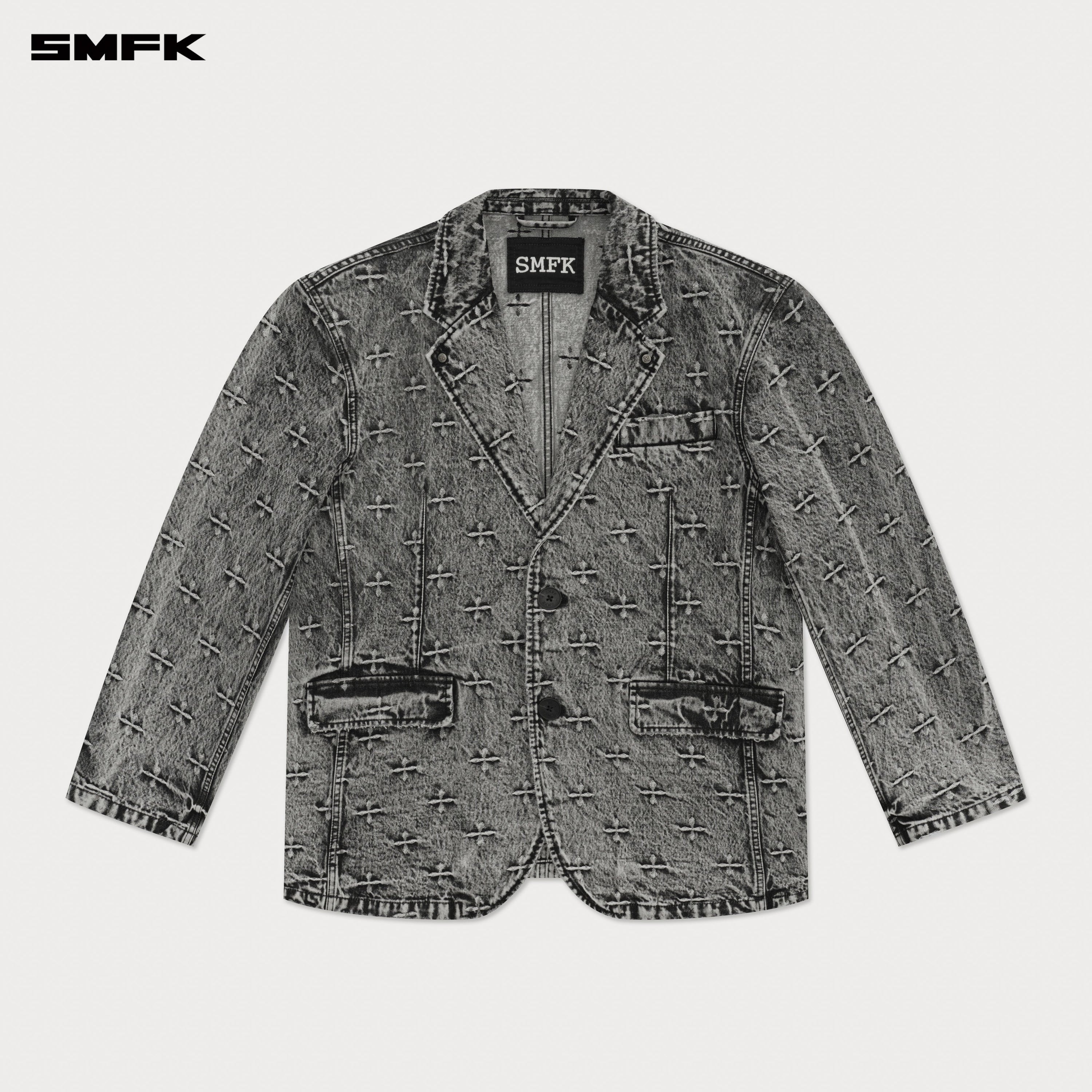 Compass Storm Gray Oversize Denim Suit - SMFK Official